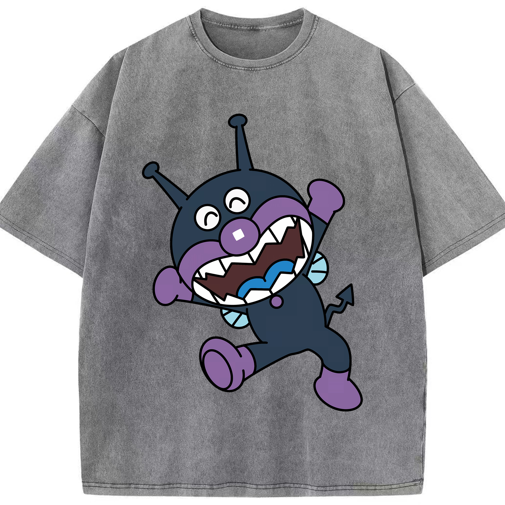 （画像用） アンパンマン Anpanman 綿100% ヴィンテージ風 半袖Tシャツ（フロントプリント）