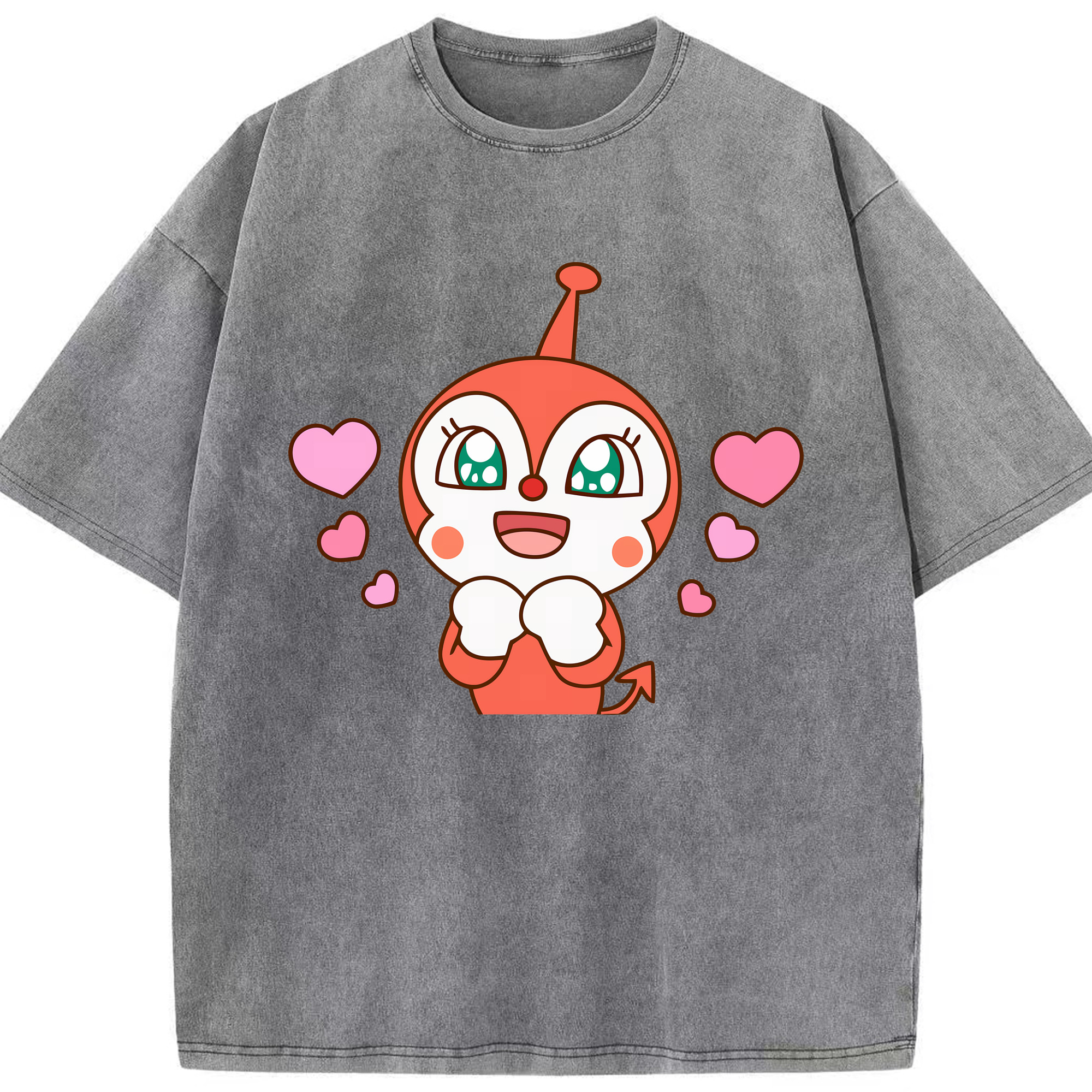 （画像用） アンパンマン Anpanman 綿100% ヴィンテージ風 半袖Tシャツ（フロントプリント）