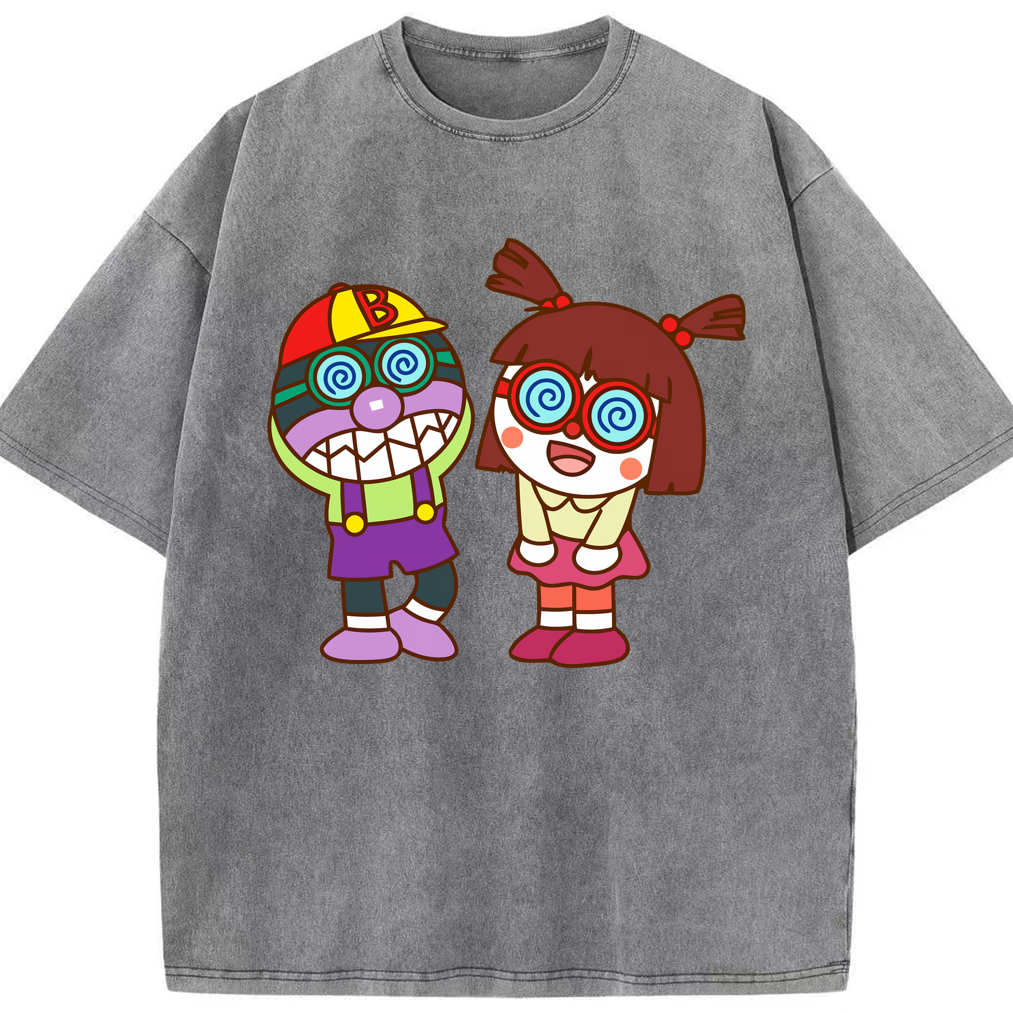 （画像用） アンパンマン Anpanman 綿100% ヴィンテージ風 半袖Tシャツ（フロントプリント）