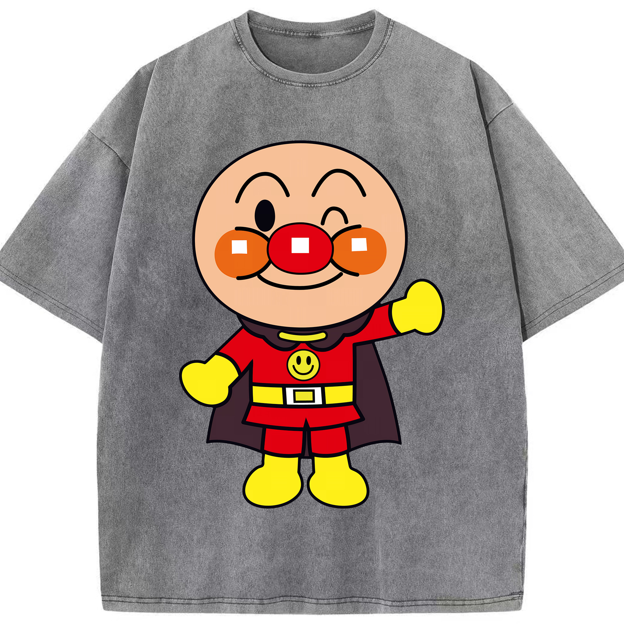 （画像用） アンパンマン Anpanman 綿100% ヴィンテージ風 半袖Tシャツ（フロントプリント）