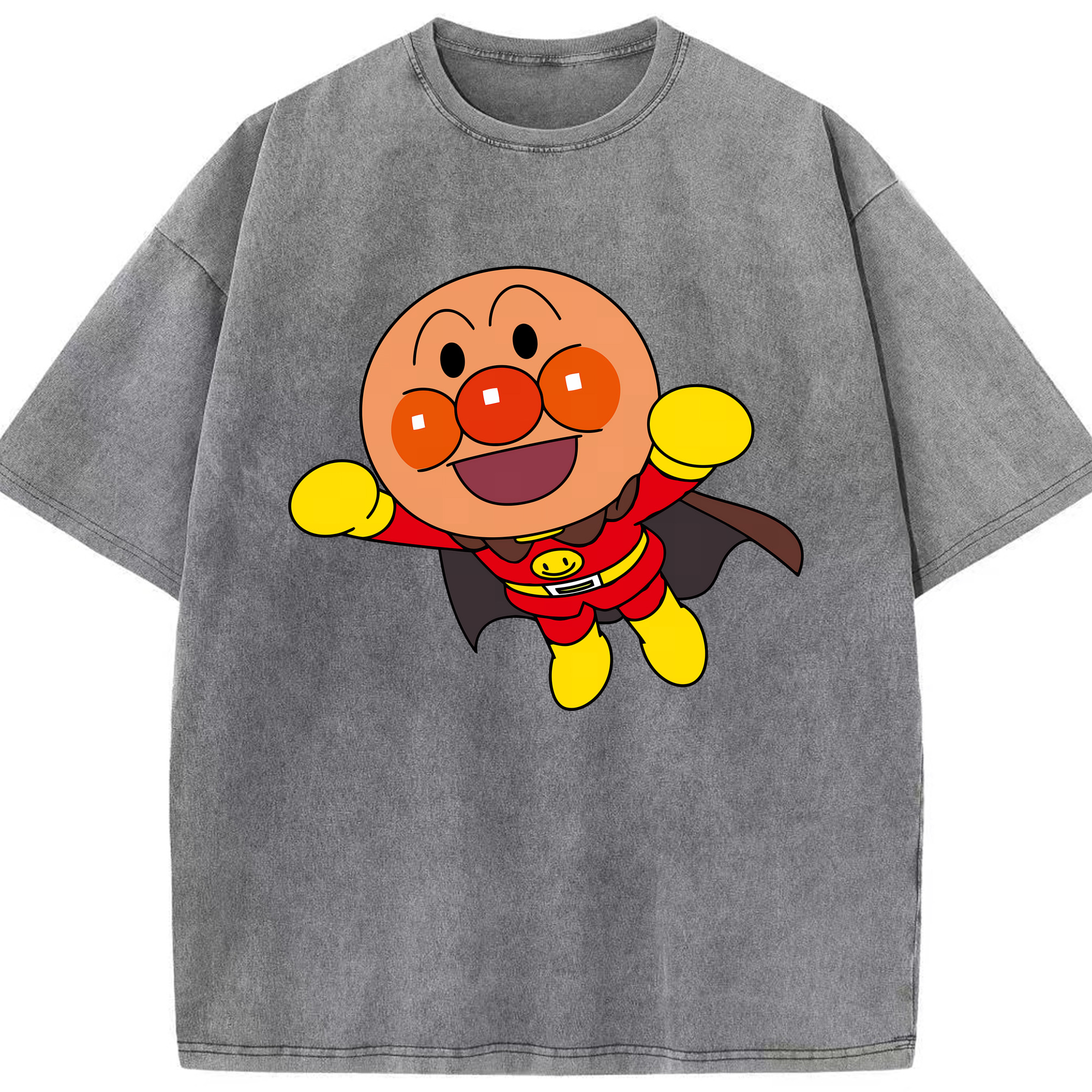 （画像用） アンパンマン Anpanman 綿100% ヴィンテージ風 半袖Tシャツ（フロントプリント）