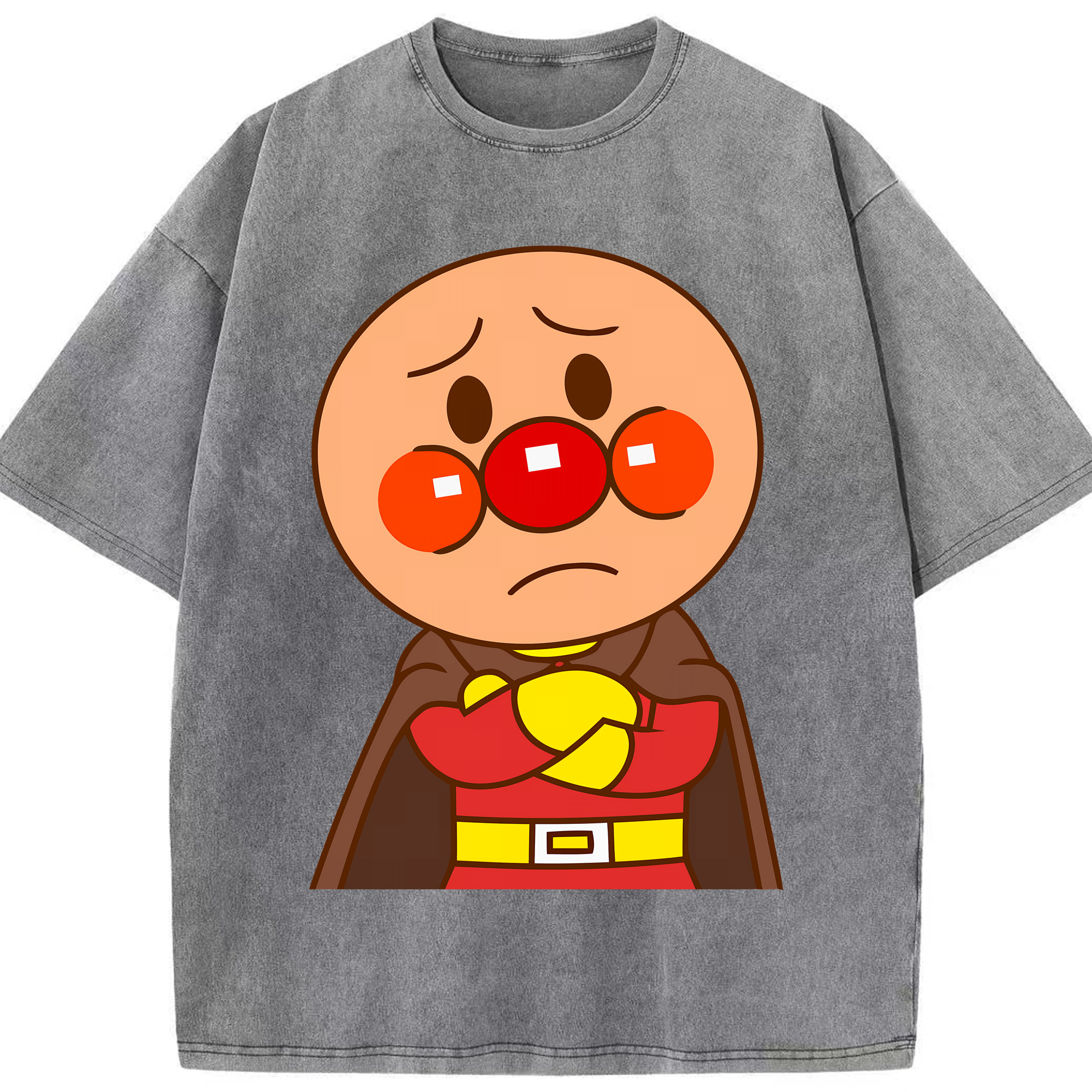 （画像用） アンパンマン Anpanman 綿100% ヴィンテージ風 半袖Tシャツ（フロントプリント）
