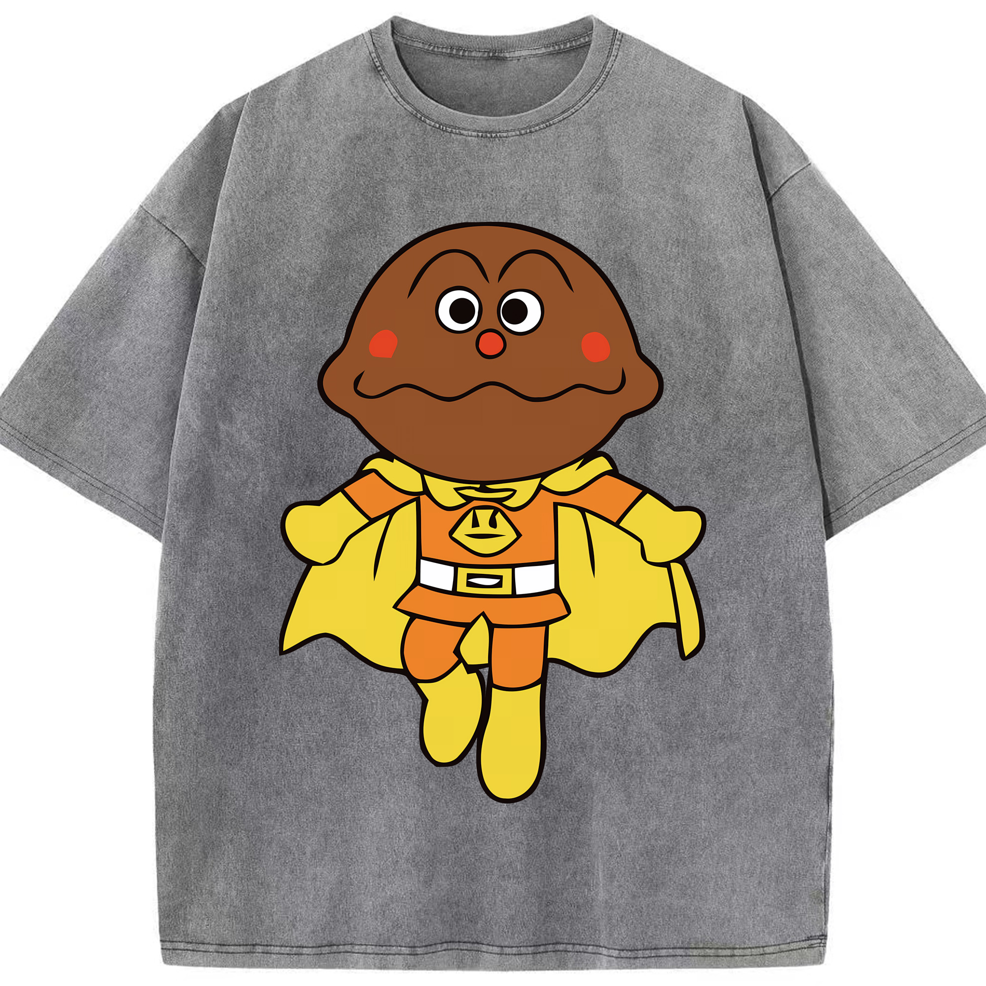 （画像用） アンパンマン Anpanman 綿100% ヴィンテージ風 半袖Tシャツ（フロントプリント）