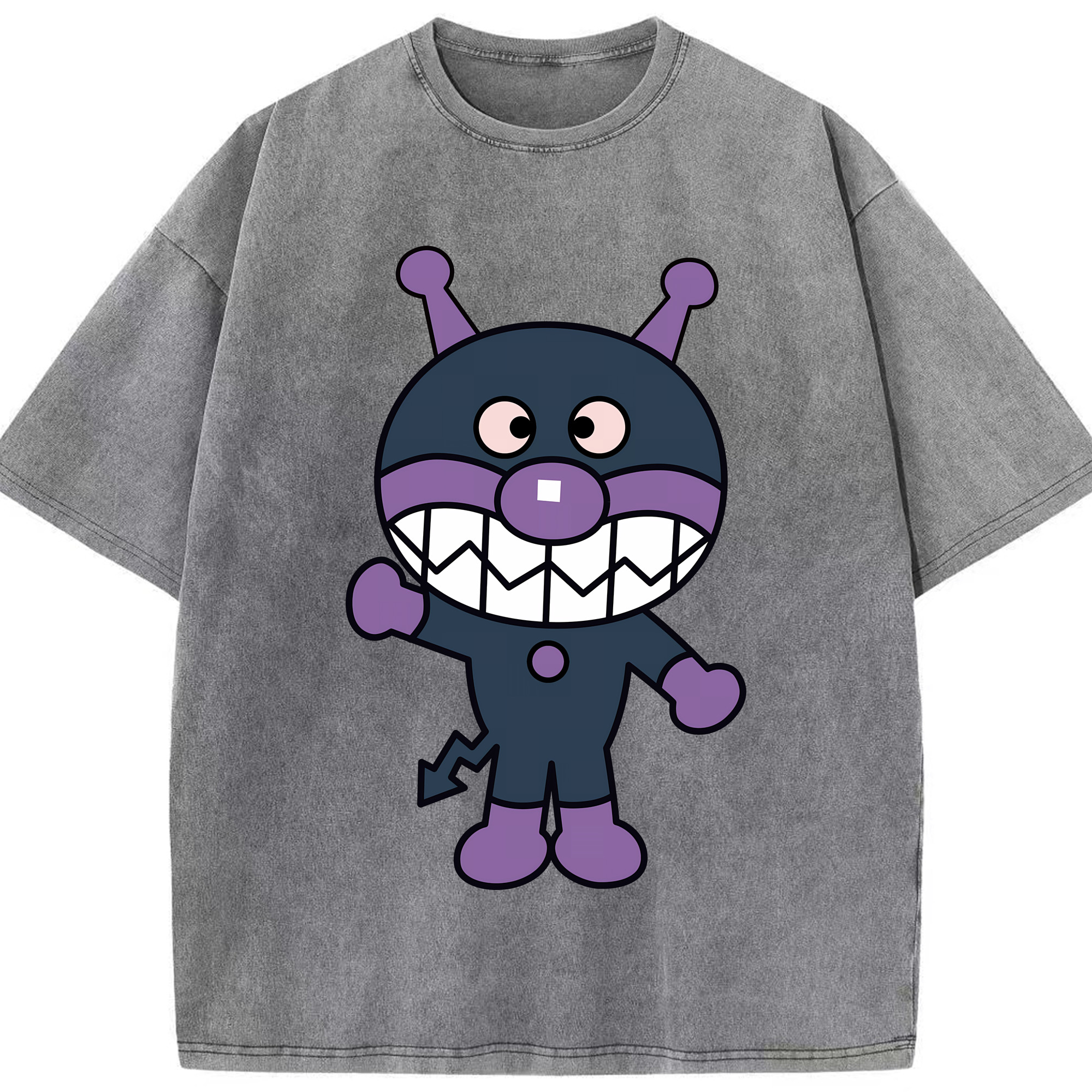 （画像用） アンパンマン Anpanman 綿100% ヴィンテージ風 半袖Tシャツ（フロントプリント）