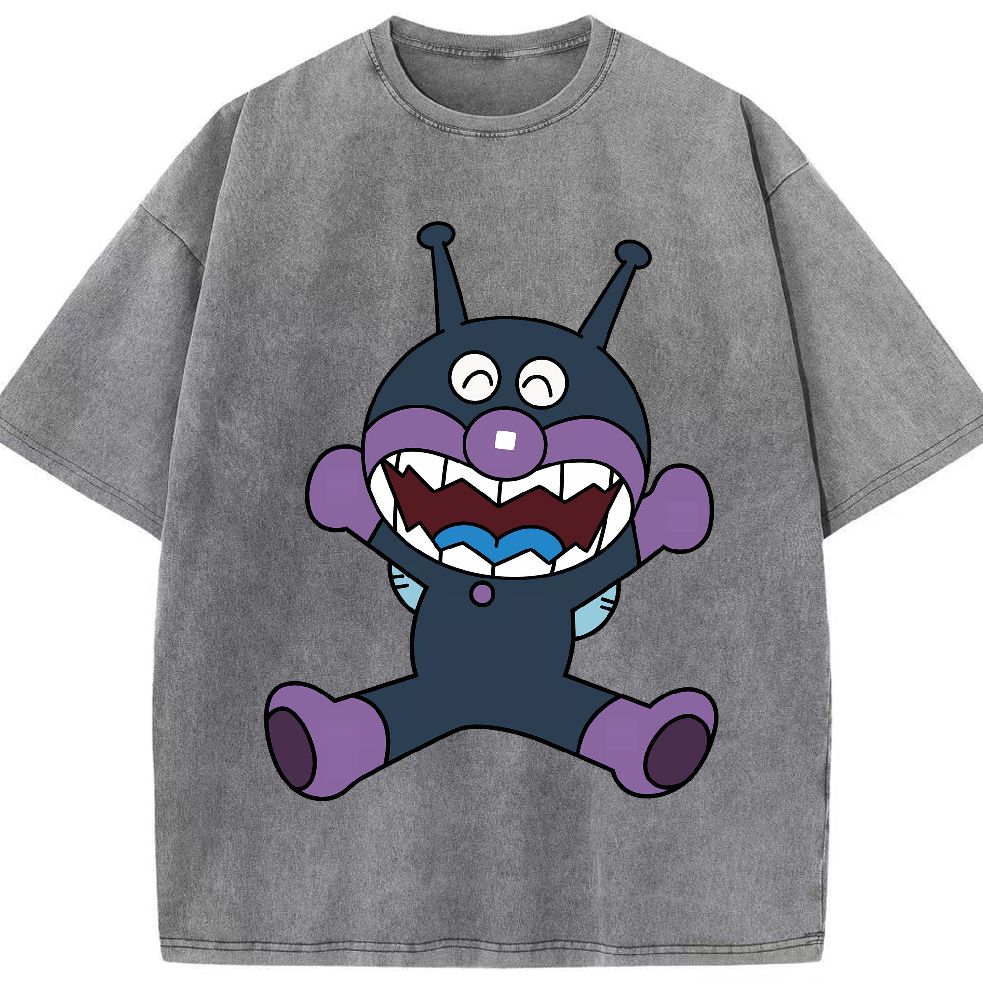 （画像用） アンパンマン Anpanman 綿100% ヴィンテージ風 半袖Tシャツ（フロントプリント）