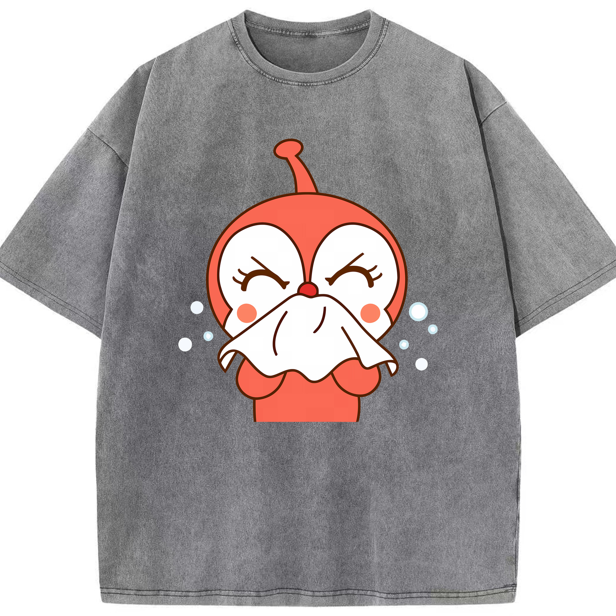 （画像用） アンパンマン Anpanman 綿100% ヴィンテージ風 半袖Tシャツ（フロントプリント）