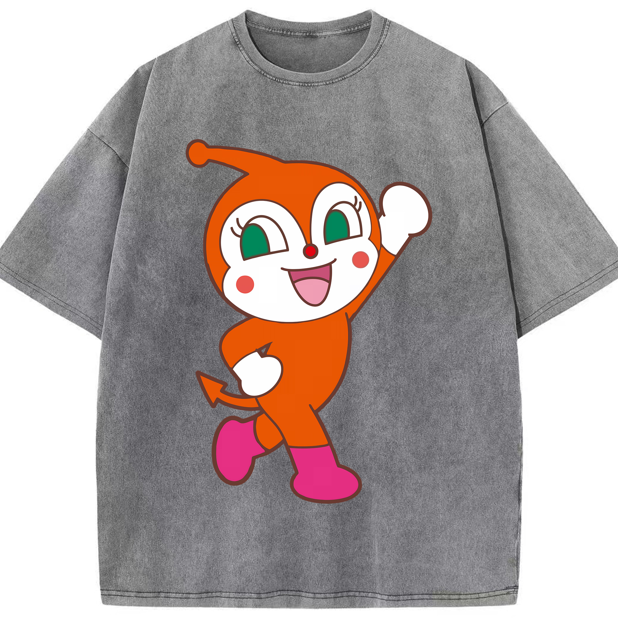 （画像用） アンパンマン Anpanman 綿100% ヴィンテージ風 半袖Tシャツ（フロントプリント）