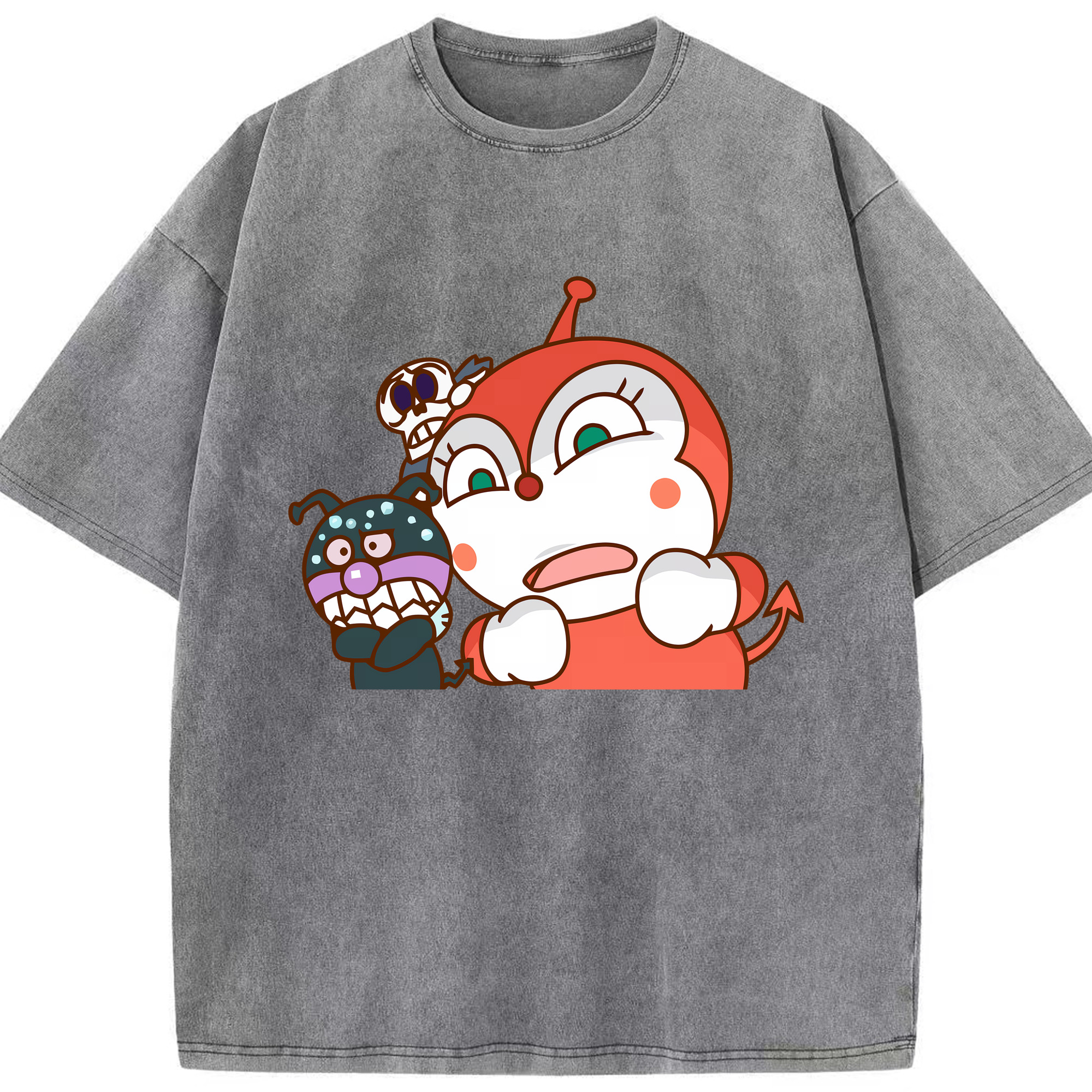 （画像用） アンパンマン Anpanman 綿100% ヴィンテージ風 半袖Tシャツ（フロントプリント）