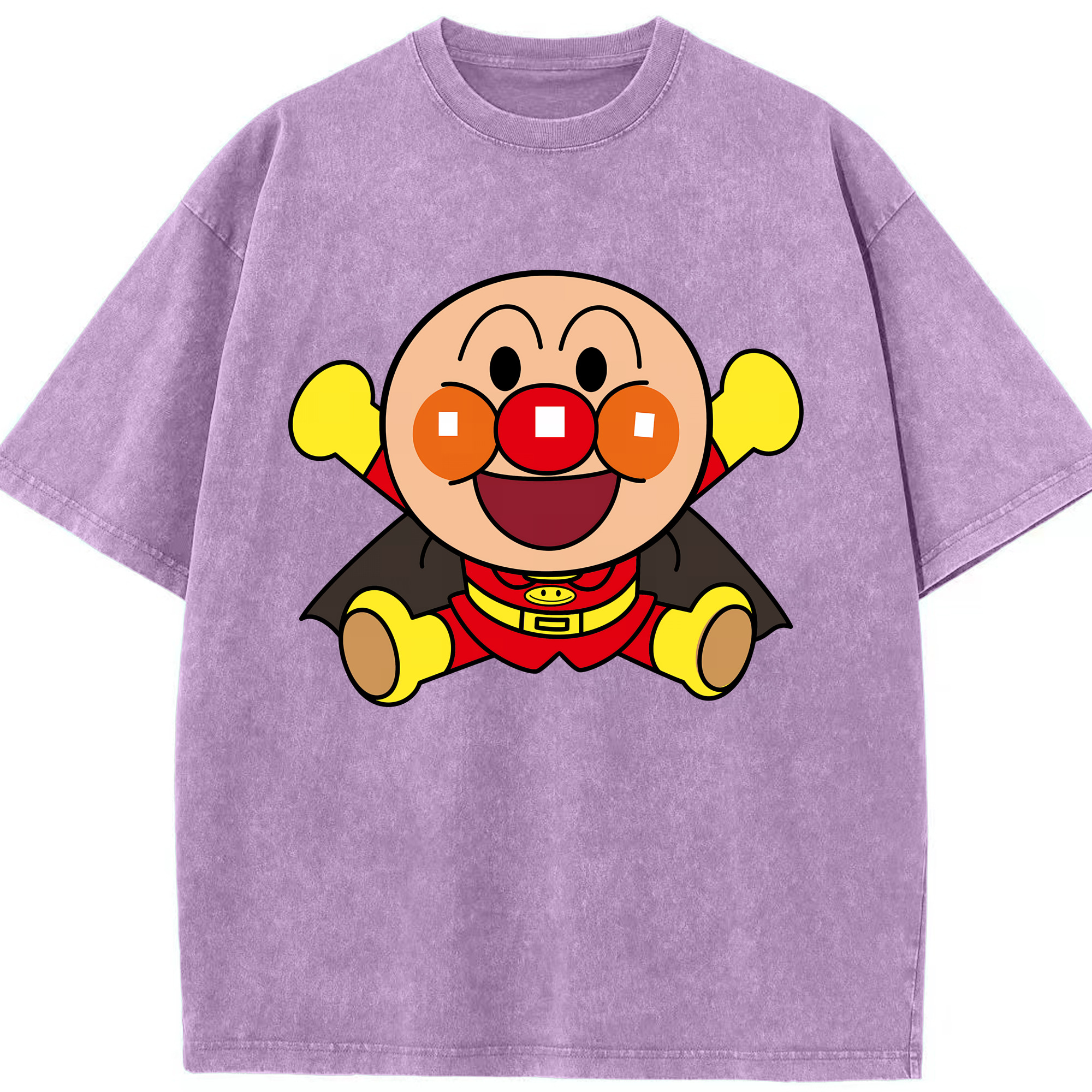 （画像用） アンパンマン Anpanman 綿100% ヴィンテージ風 半袖Tシャツ（フロントプリント）
