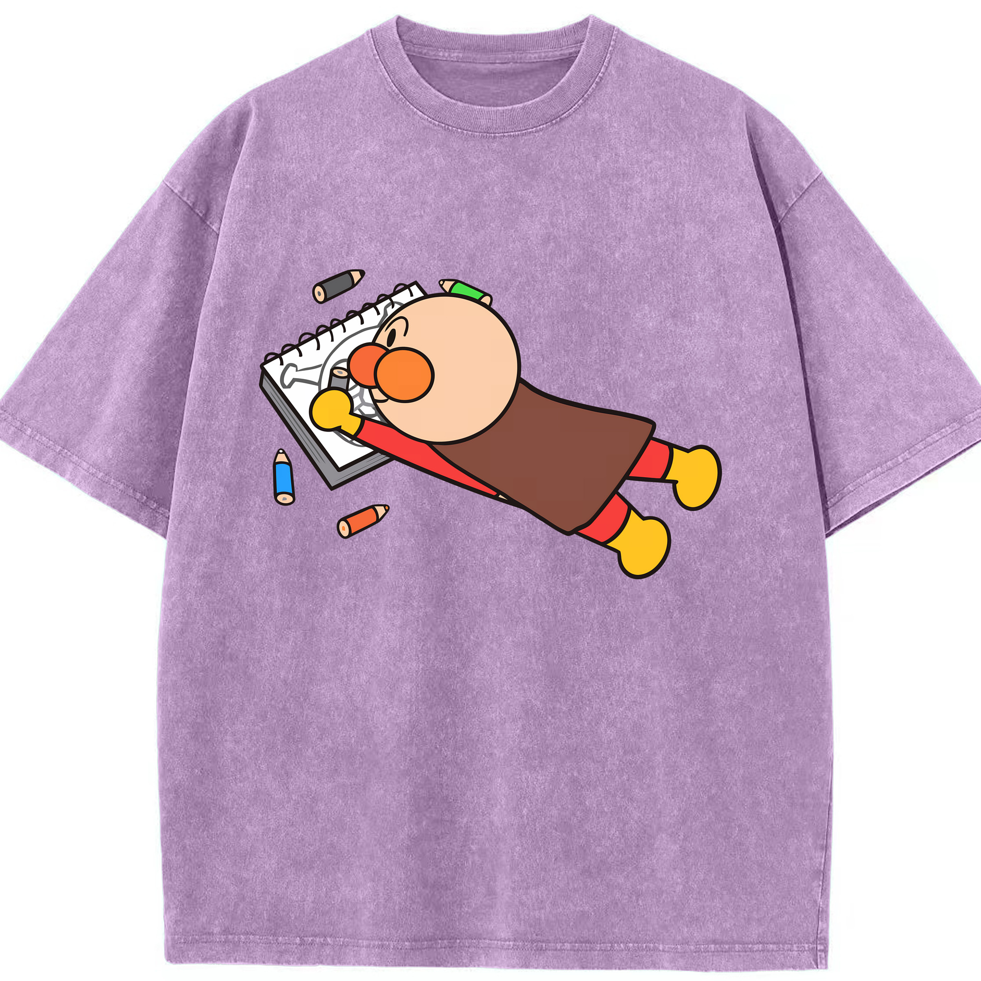 （画像用） アンパンマン Anpanman 綿100% ヴィンテージ風 半袖Tシャツ（フロントプリント）