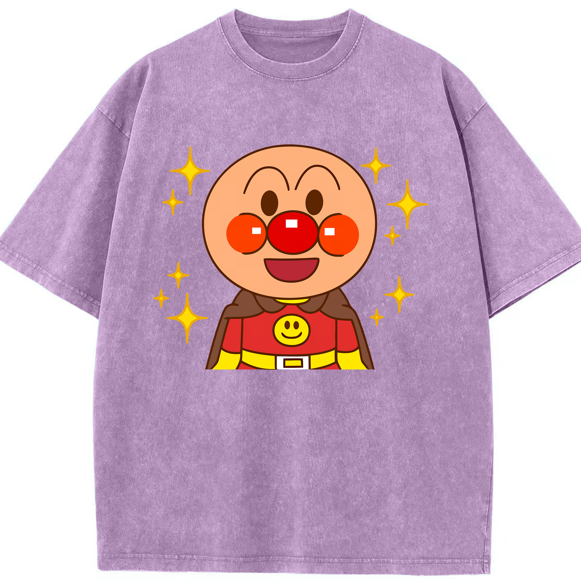 （画像用） アンパンマン Anpanman 綿100% ヴィンテージ風 半袖Tシャツ（フロントプリント）