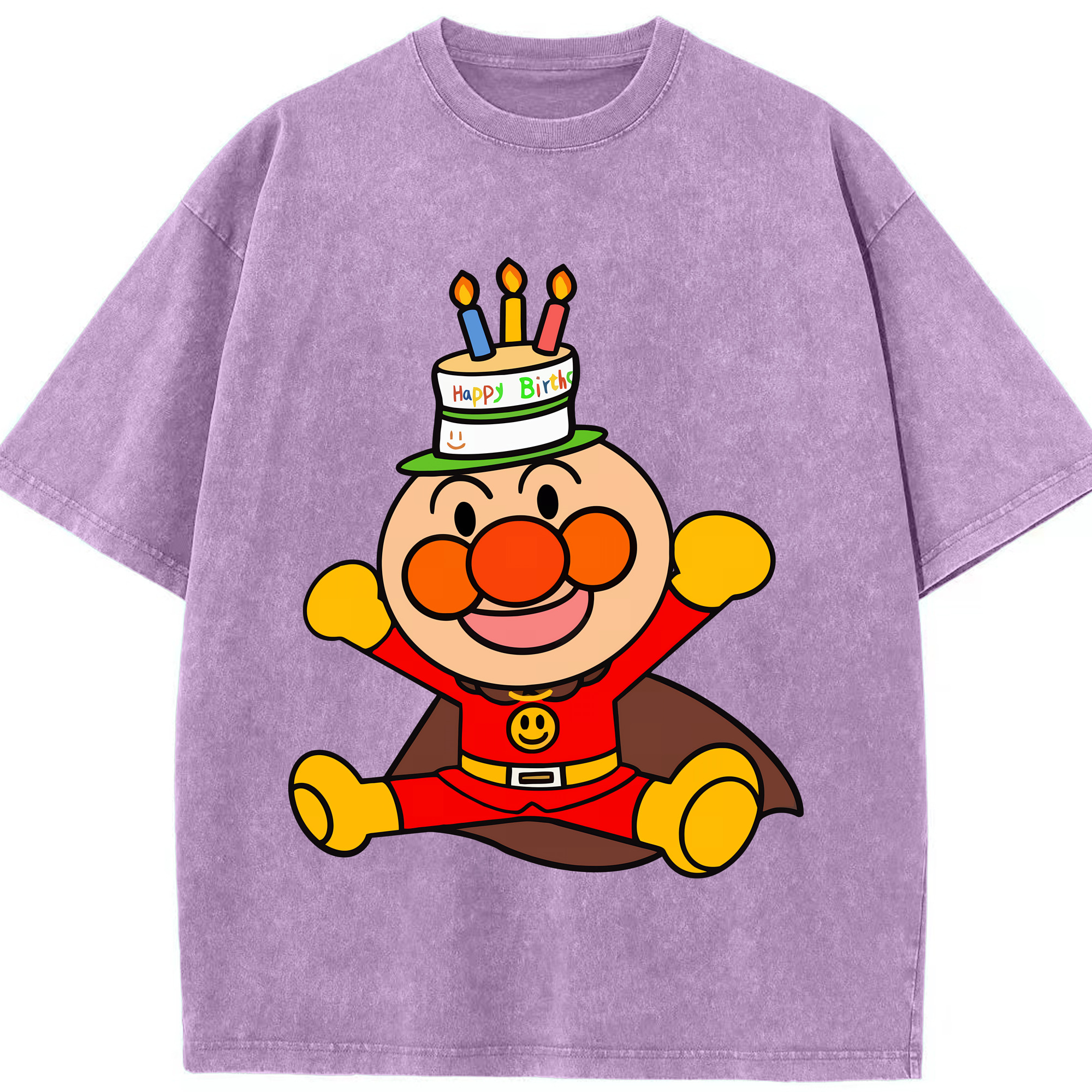 （画像用） アンパンマン Anpanman 綿100% ヴィンテージ風 半袖Tシャツ（フロントプリント）