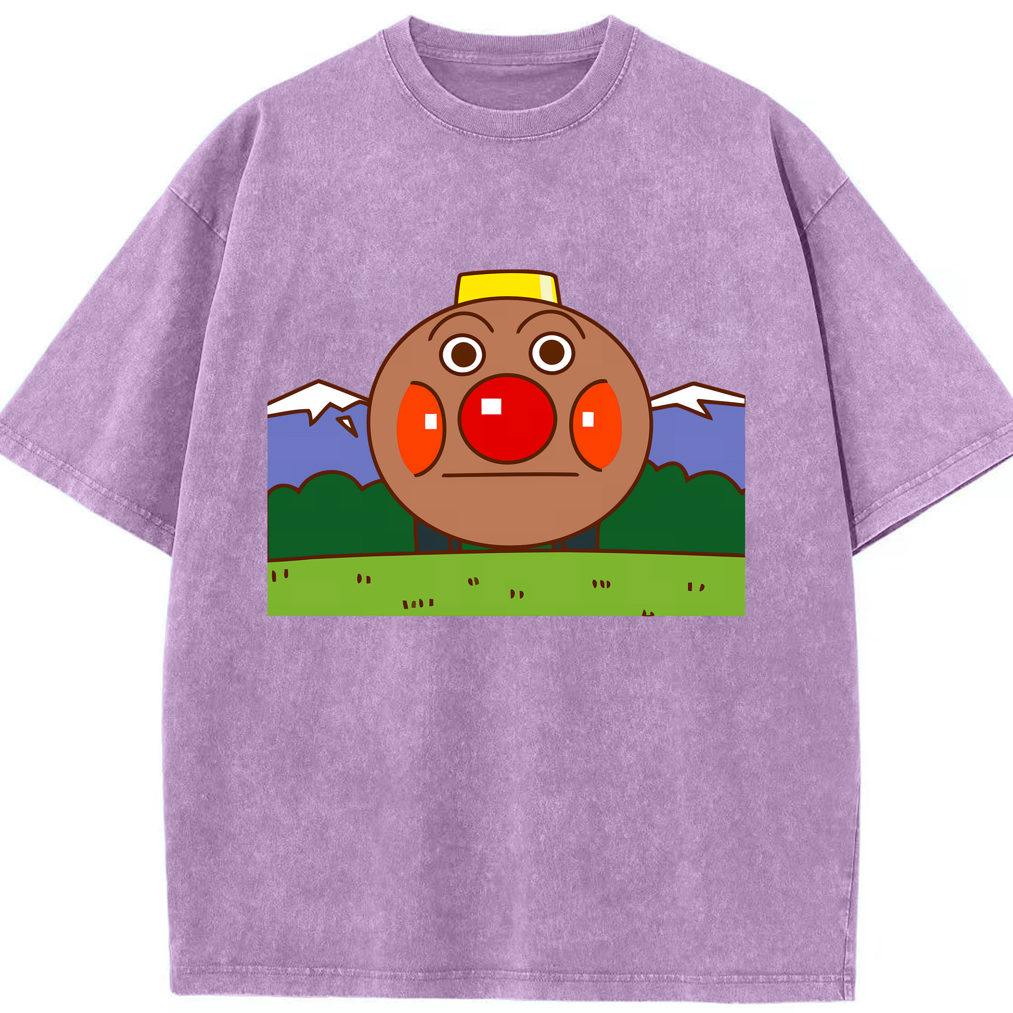 （画像用） アンパンマン Anpanman 綿100% ヴィンテージ風 半袖Tシャツ（フロントプリント）