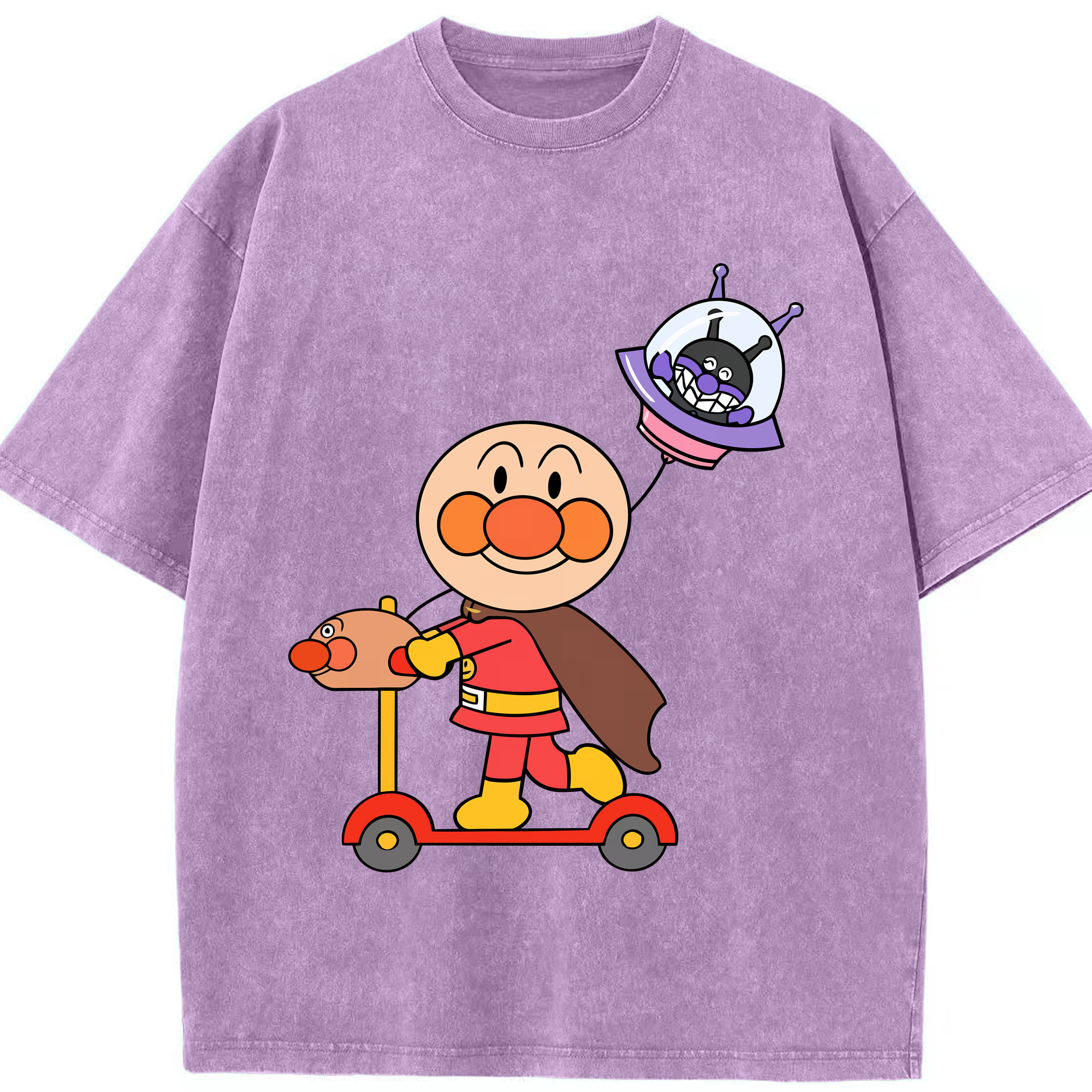 （画像用） アンパンマン Anpanman 綿100% ヴィンテージ風 半袖Tシャツ（フロントプリント）