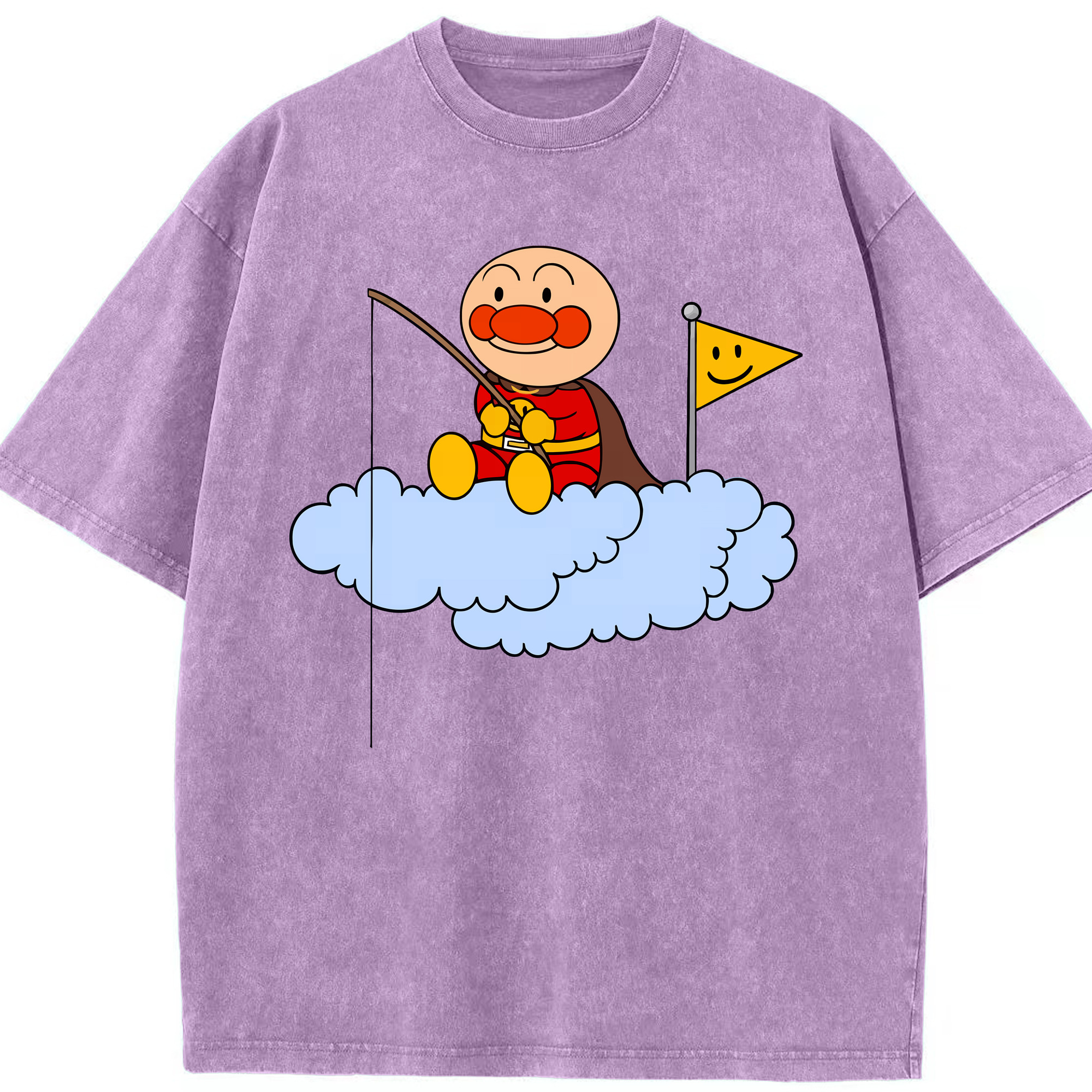 （画像用） アンパンマン Anpanman 綿100% ヴィンテージ風 半袖Tシャツ（フロントプリント）