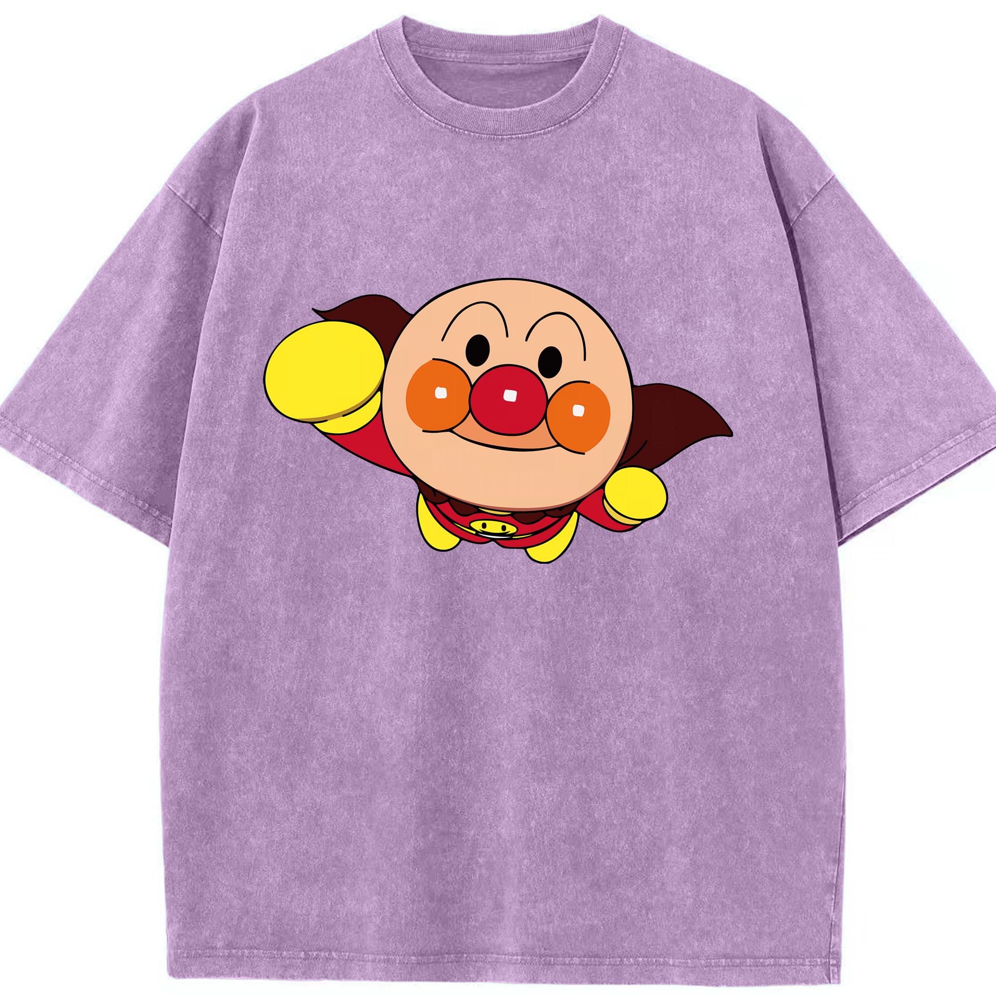 （画像用） アンパンマン Anpanman 綿100% ヴィンテージ風 半袖Tシャツ（フロントプリント）