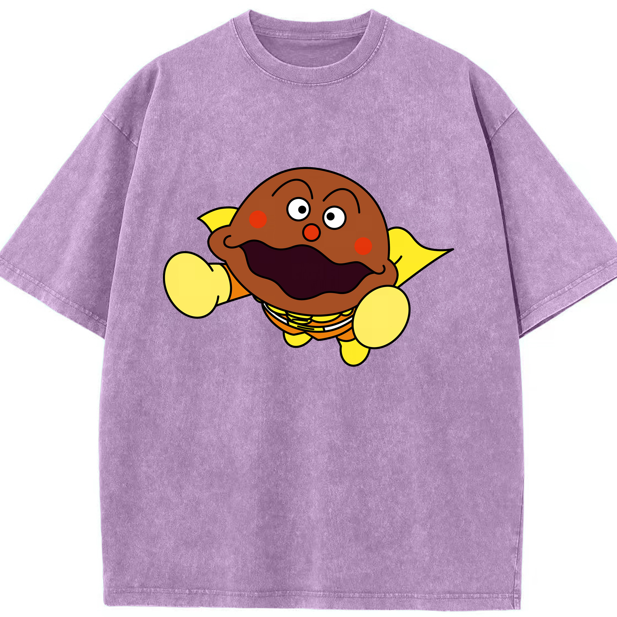 （画像用） アンパンマン Anpanman 綿100% ヴィンテージ風 半袖Tシャツ（フロントプリント）