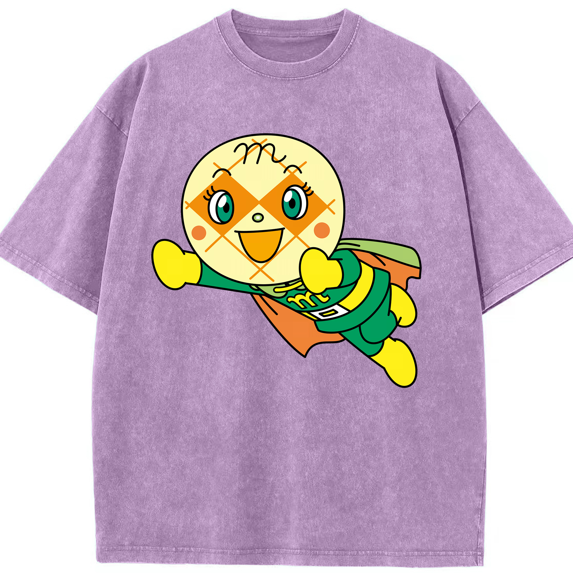 （画像用） アンパンマン Anpanman 綿100% ヴィンテージ風 半袖Tシャツ（フロントプリント）