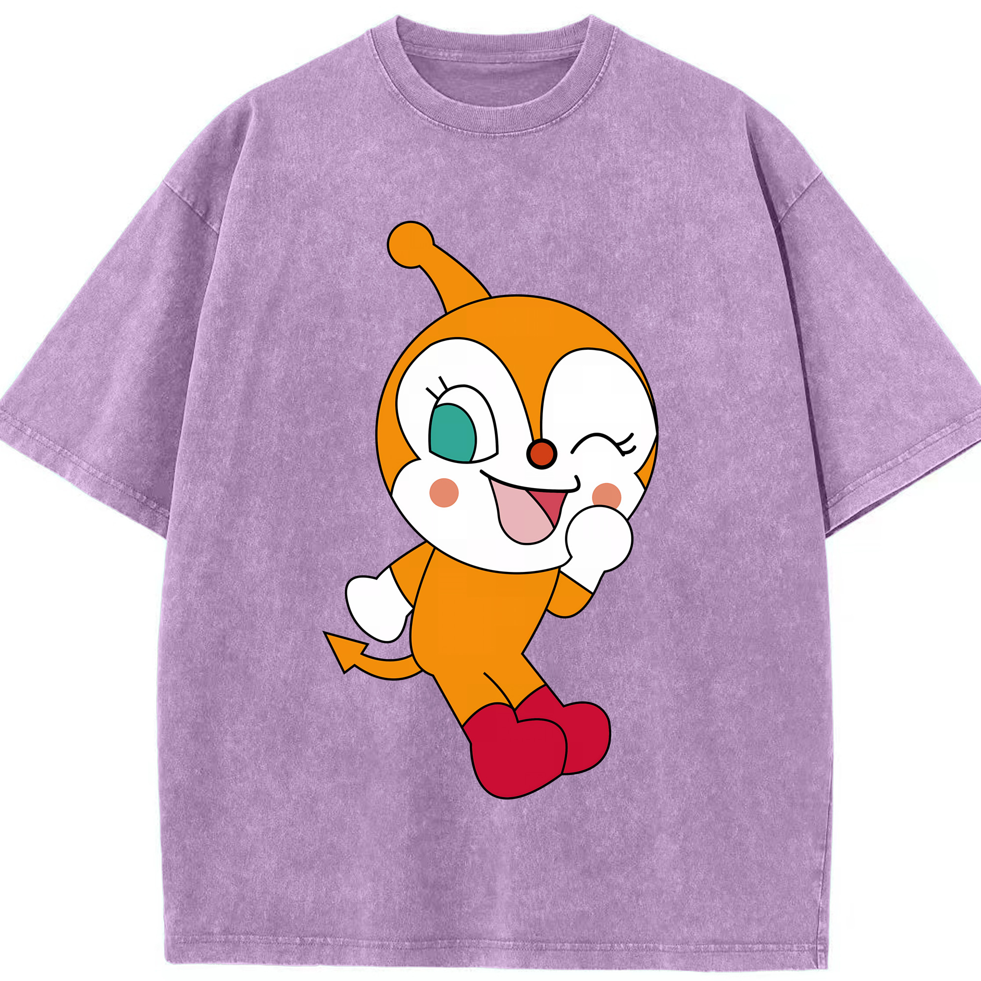 （画像用） アンパンマン Anpanman 綿100% ヴィンテージ風 半袖Tシャツ（フロントプリント）