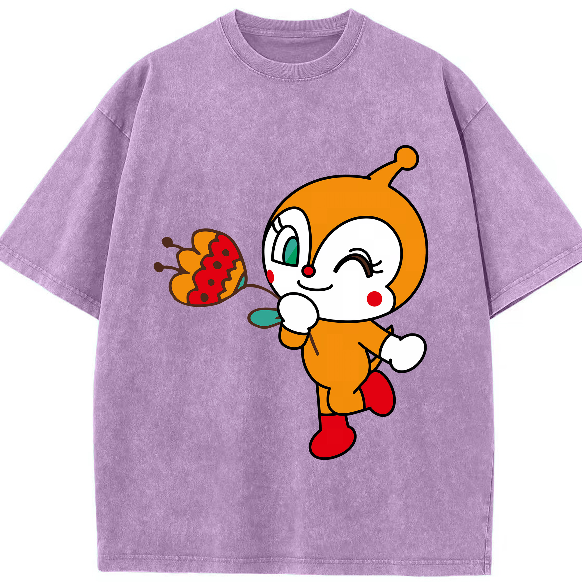 （画像用） アンパンマン Anpanman 綿100% ヴィンテージ風 半袖Tシャツ（フロントプリント）