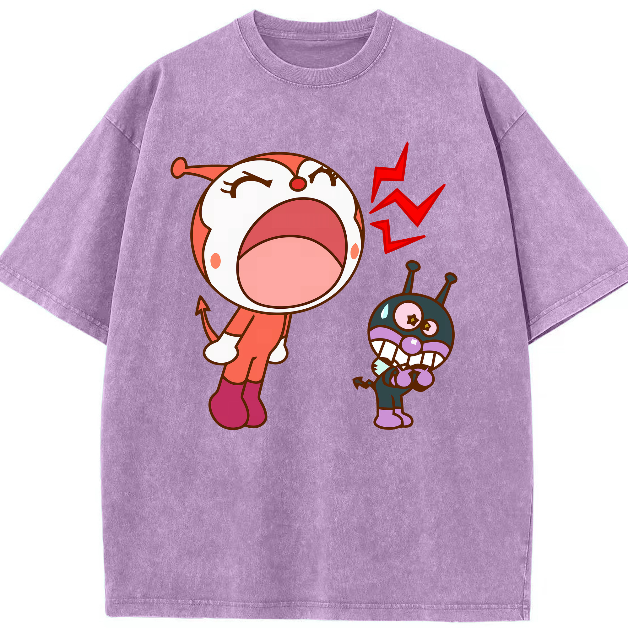 （画像用） アンパンマン Anpanman 綿100% ヴィンテージ風 半袖Tシャツ（フロントプリント）