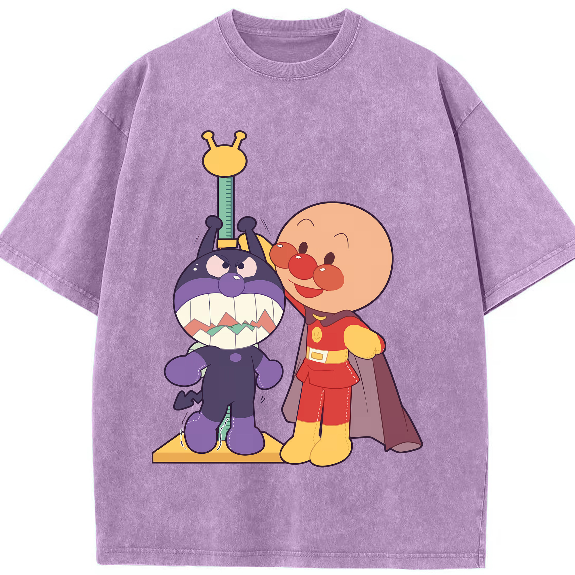 （画像用） アンパンマン Anpanman 綿100% ヴィンテージ風 半袖Tシャツ（フロントプリント）