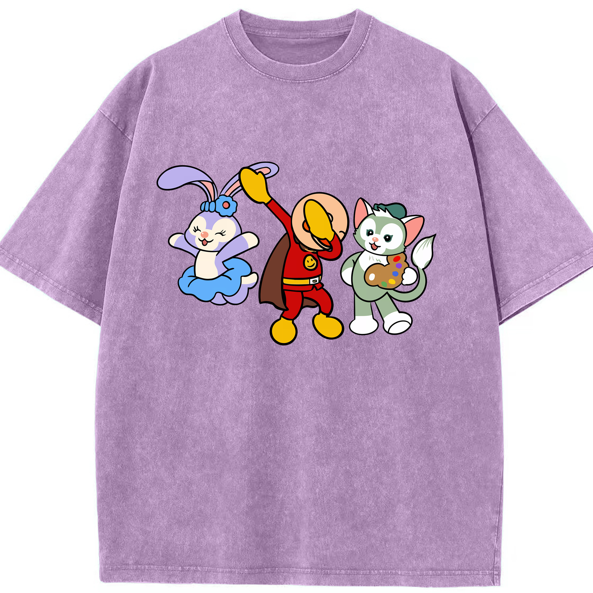 （画像用） アンパンマン Anpanman 綿100% ヴィンテージ風 半袖Tシャツ（フロントプリント）