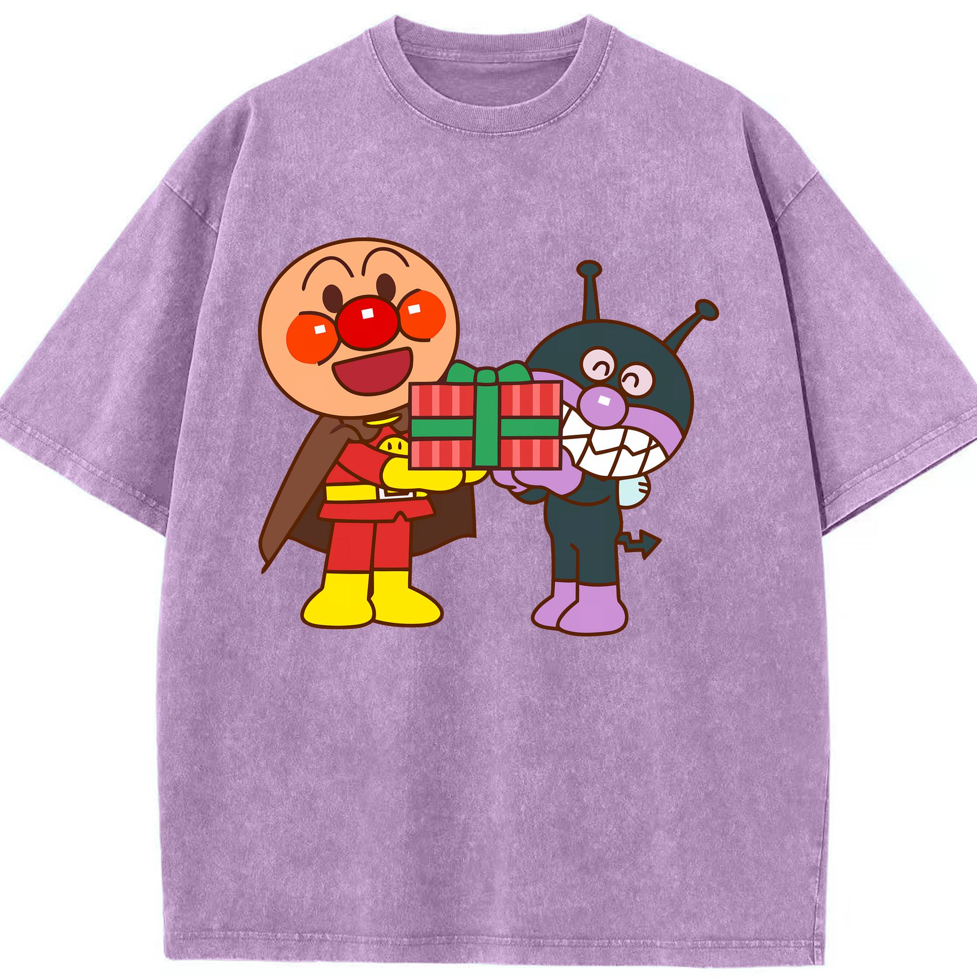 （画像用） アンパンマン Anpanman 綿100% ヴィンテージ風 半袖Tシャツ（フロントプリント）