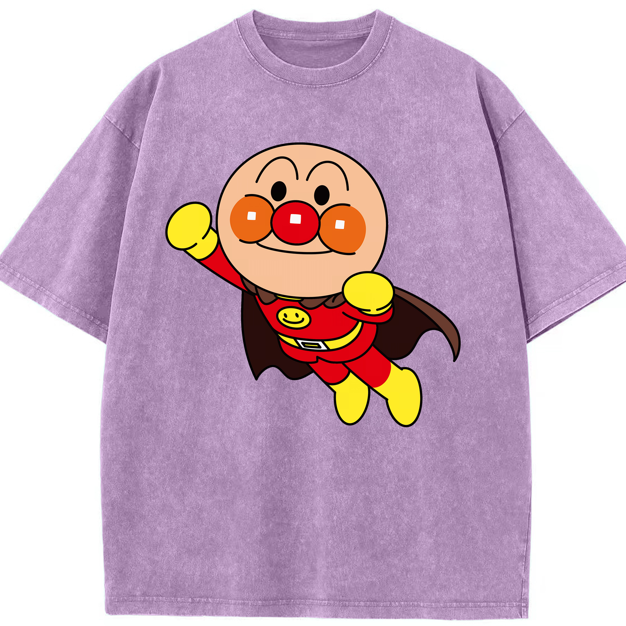 （画像用） アンパンマン Anpanman 綿100% ヴィンテージ風 半袖Tシャツ（フロントプリント）