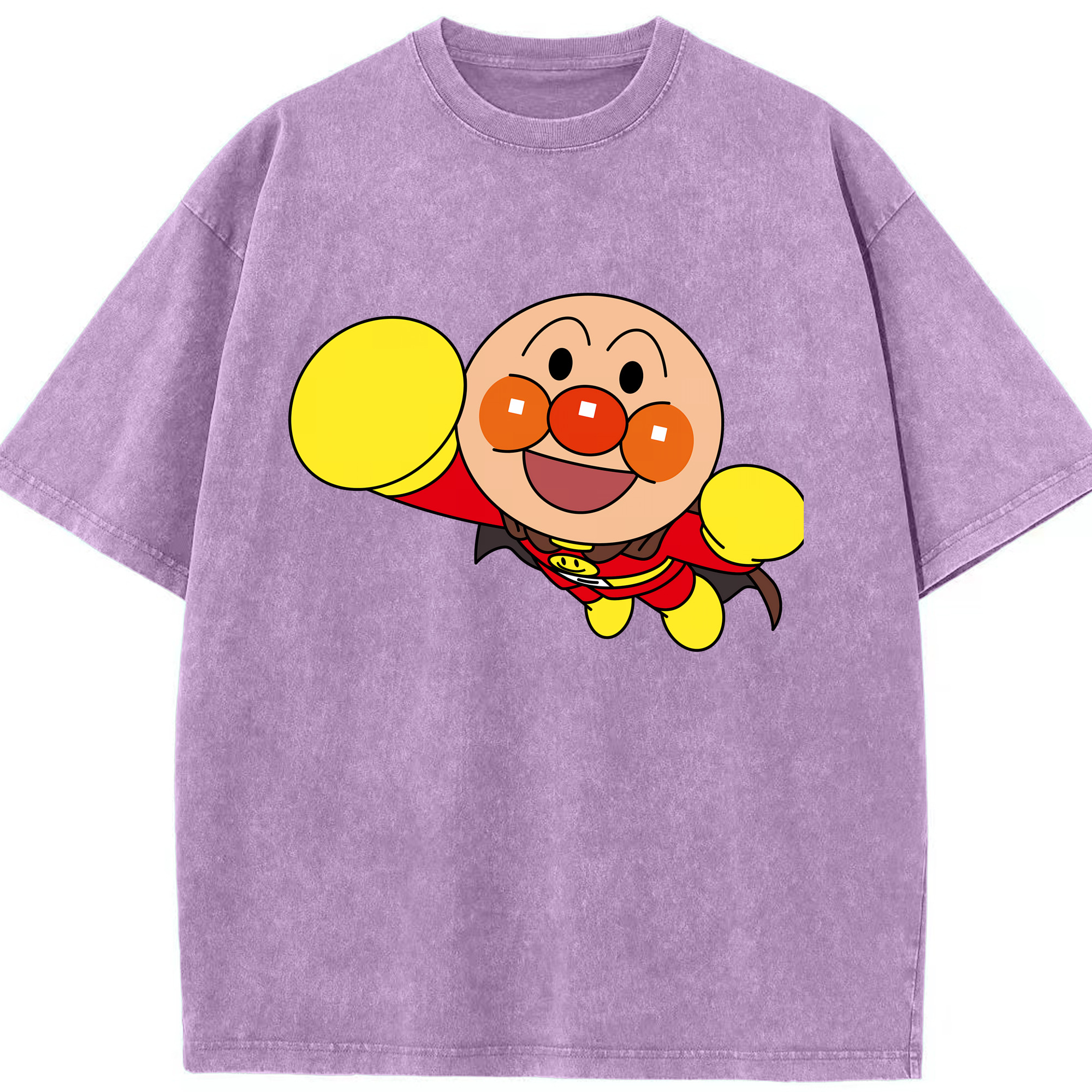 （画像用） アンパンマン Anpanman 綿100% ヴィンテージ風 半袖Tシャツ（フロントプリント）