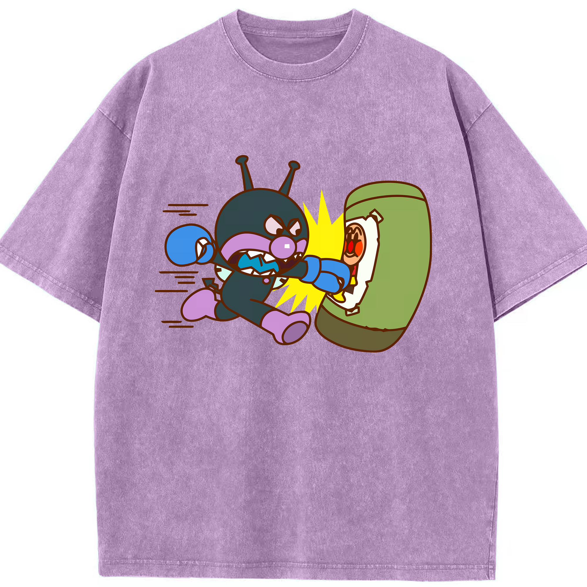 （画像用） アンパンマン Anpanman 綿100% ヴィンテージ風 半袖Tシャツ（フロントプリント）