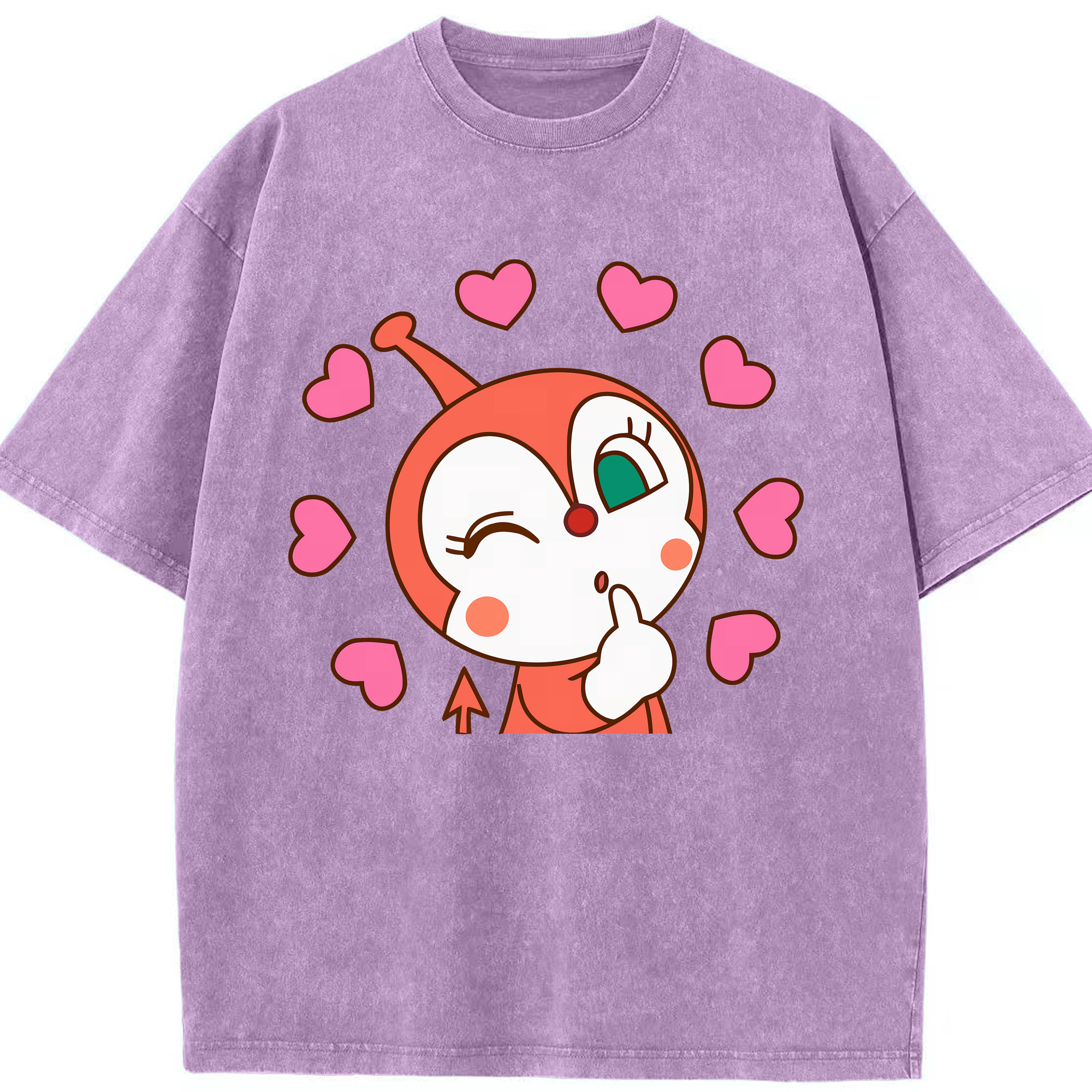 （画像用） アンパンマン Anpanman 綿100% ヴィンテージ風 半袖Tシャツ（フロントプリント）