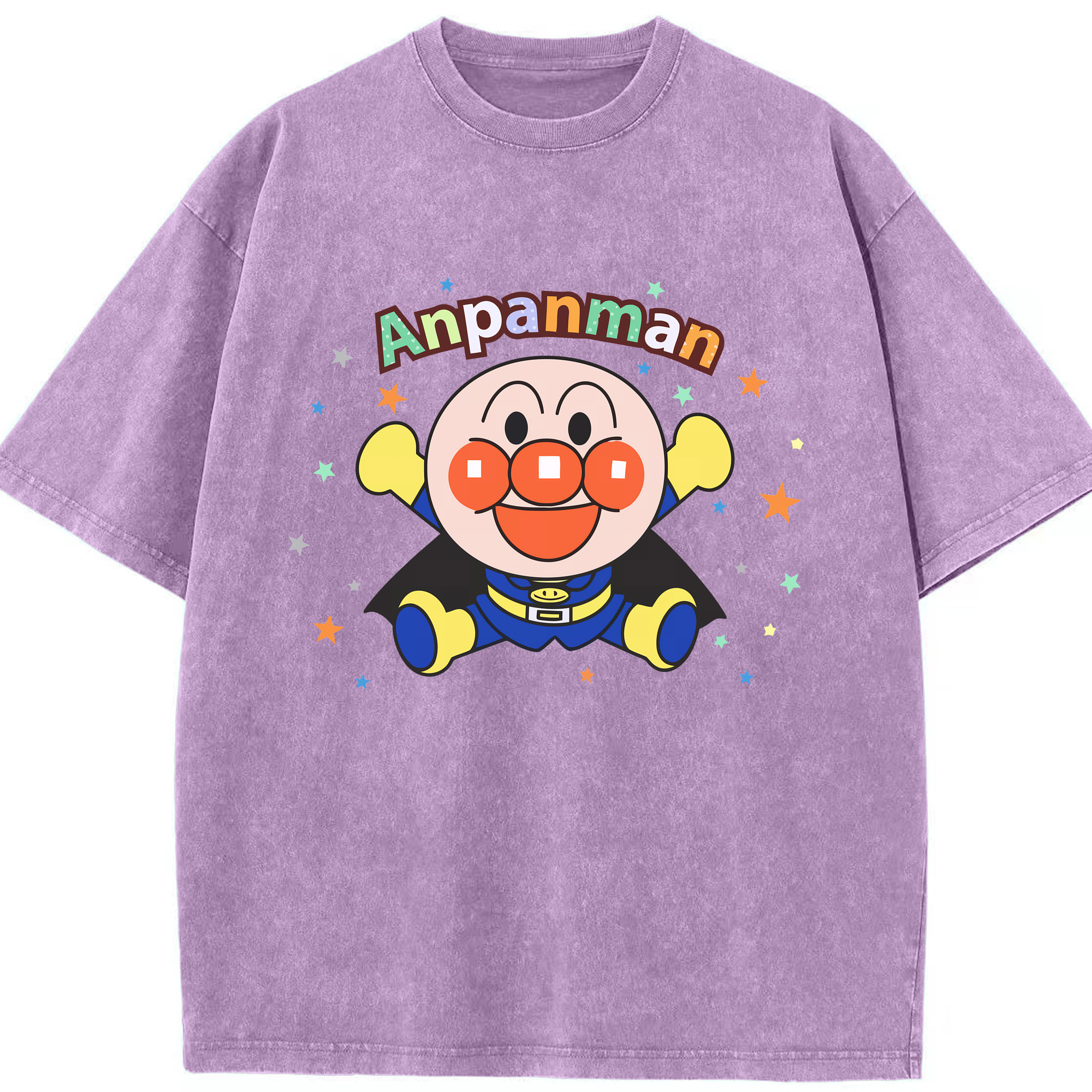 （画像用） アンパンマン Anpanman 綿100% ヴィンテージ風 半袖Tシャツ（フロントプリント）