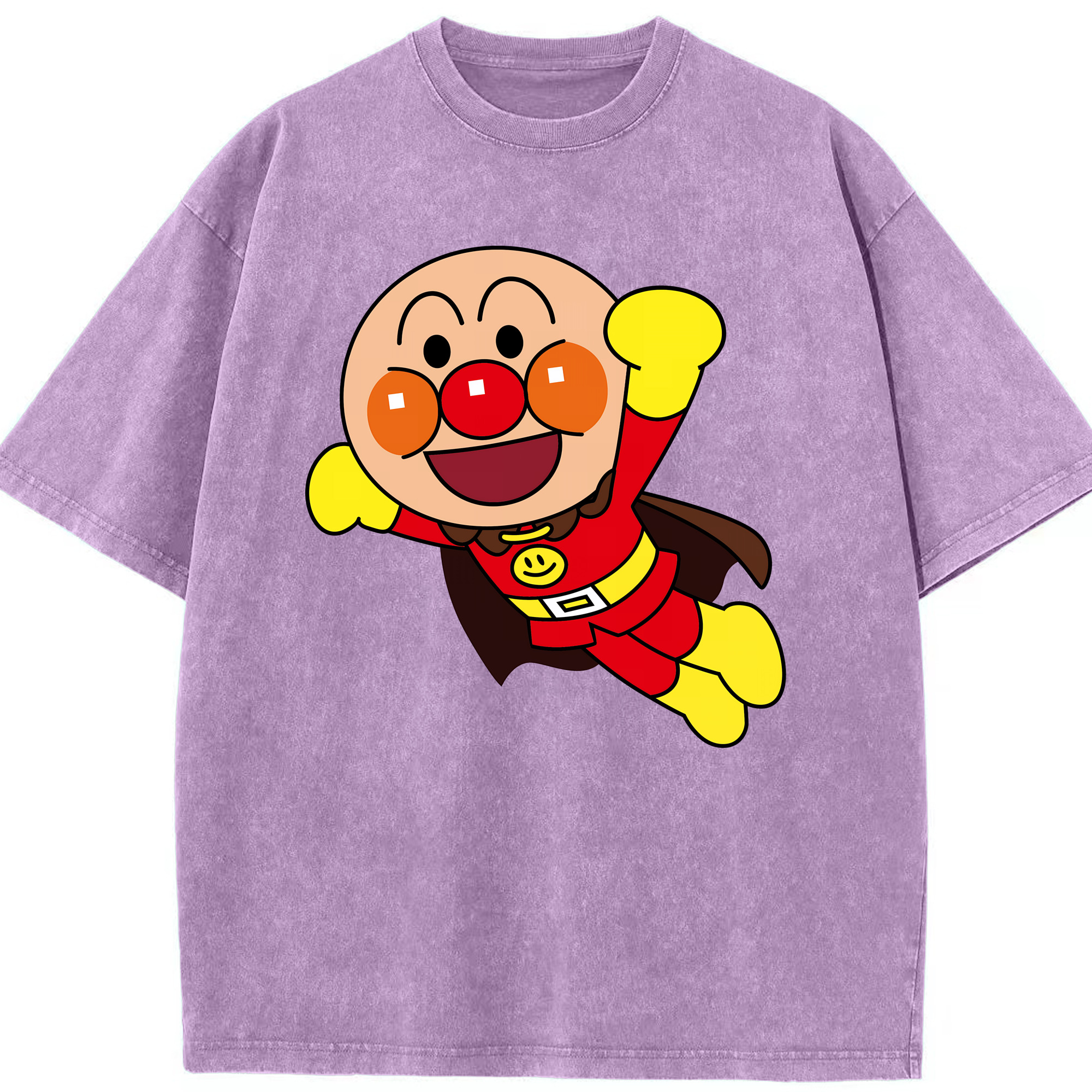（画像用） アンパンマン Anpanman 綿100% ヴィンテージ風 半袖Tシャツ（フロントプリント）