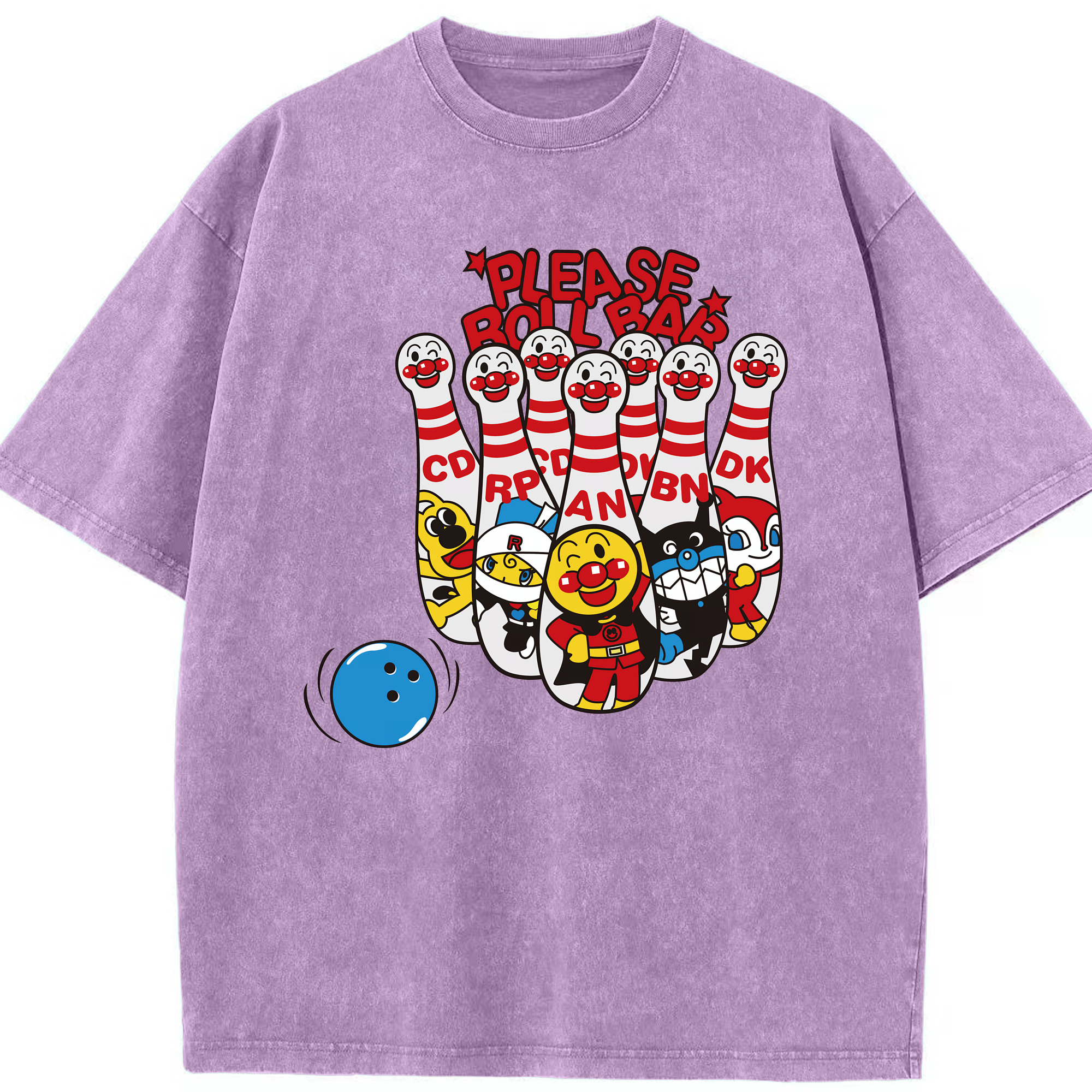 （画像用） アンパンマン Anpanman 綿100% ヴィンテージ風 半袖Tシャツ（フロントプリント）