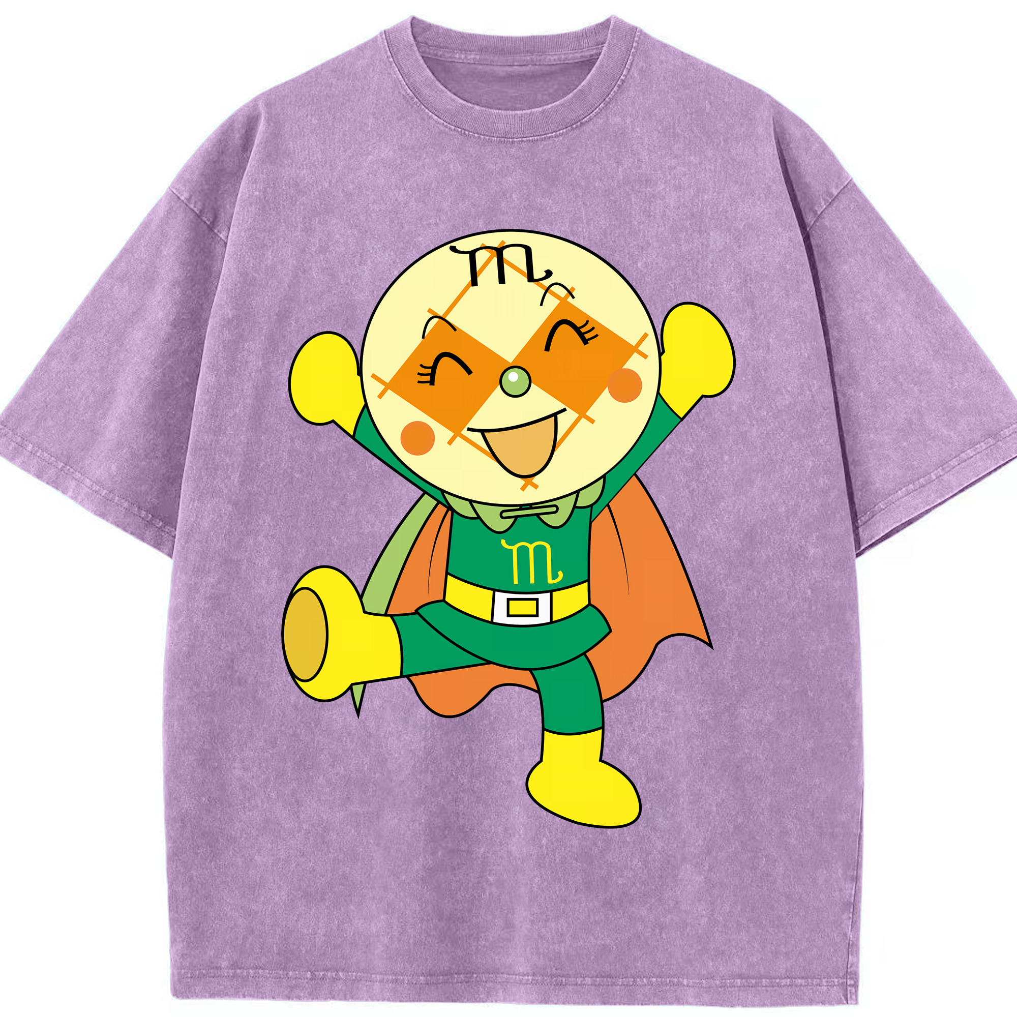 （画像用） アンパンマン Anpanman 綿100% ヴィンテージ風 半袖Tシャツ（フロントプリント）