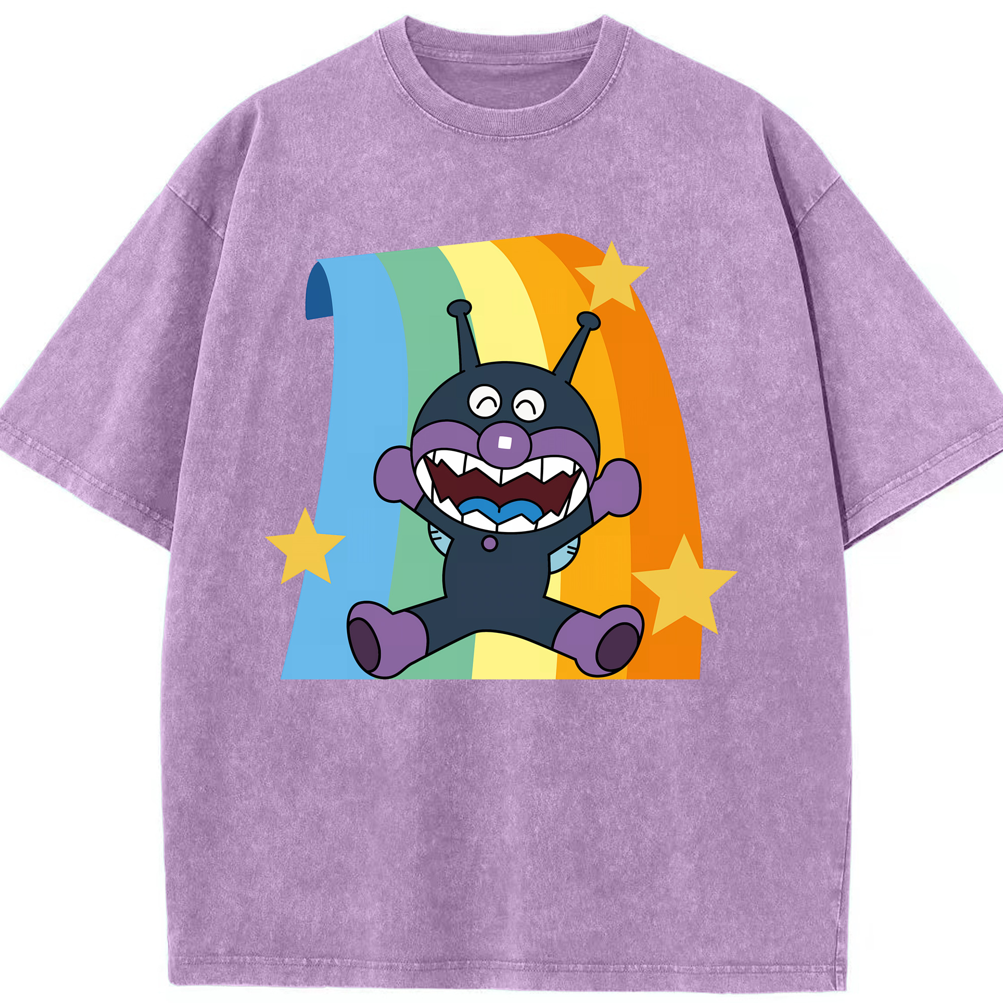（画像用） アンパンマン Anpanman 綿100% ヴィンテージ風 半袖Tシャツ（フロントプリント）