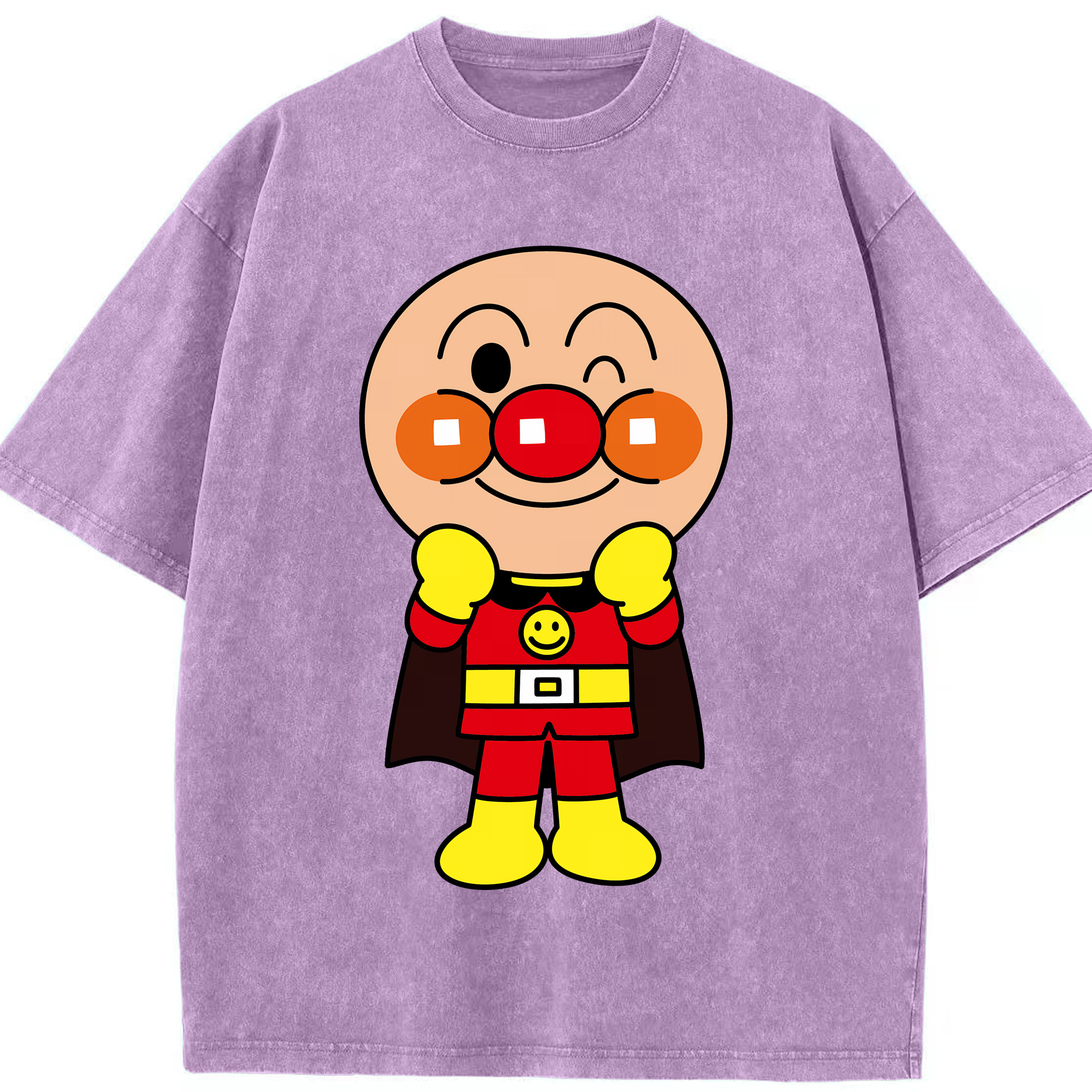 （画像用） アンパンマン Anpanman 綿100% ヴィンテージ風 半袖Tシャツ（フロントプリント）