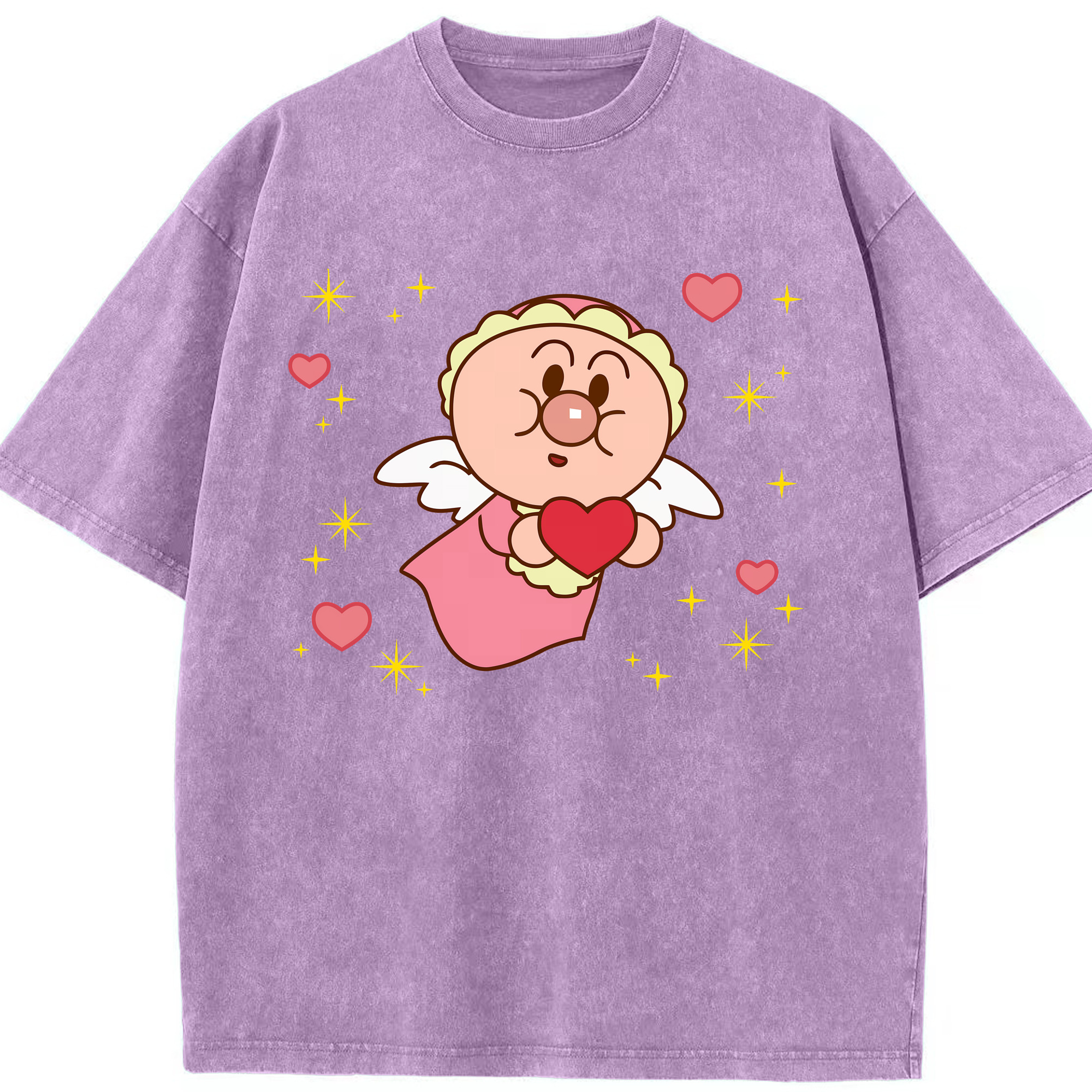 （画像用） アンパンマン Anpanman 綿100% ヴィンテージ風 半袖Tシャツ（フロントプリント）