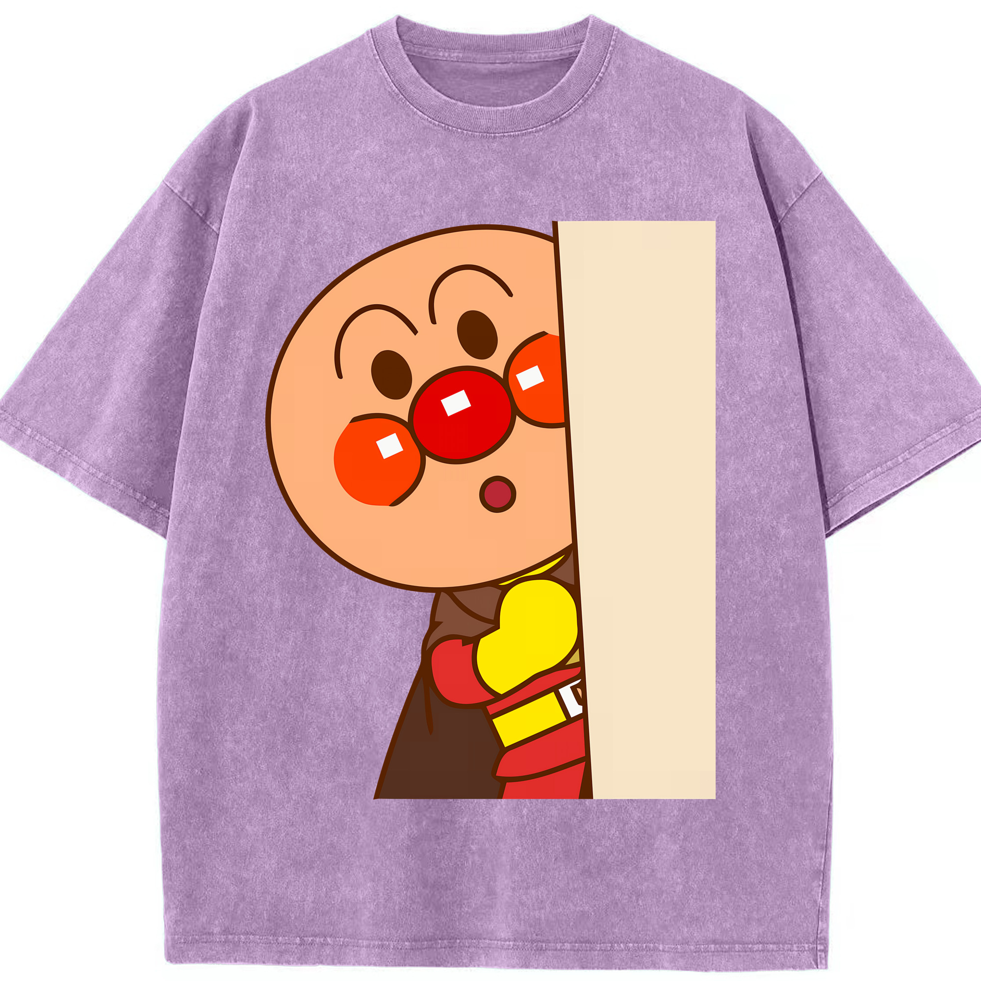 （画像用） アンパンマン Anpanman 綿100% ヴィンテージ風 半袖Tシャツ（フロントプリント）