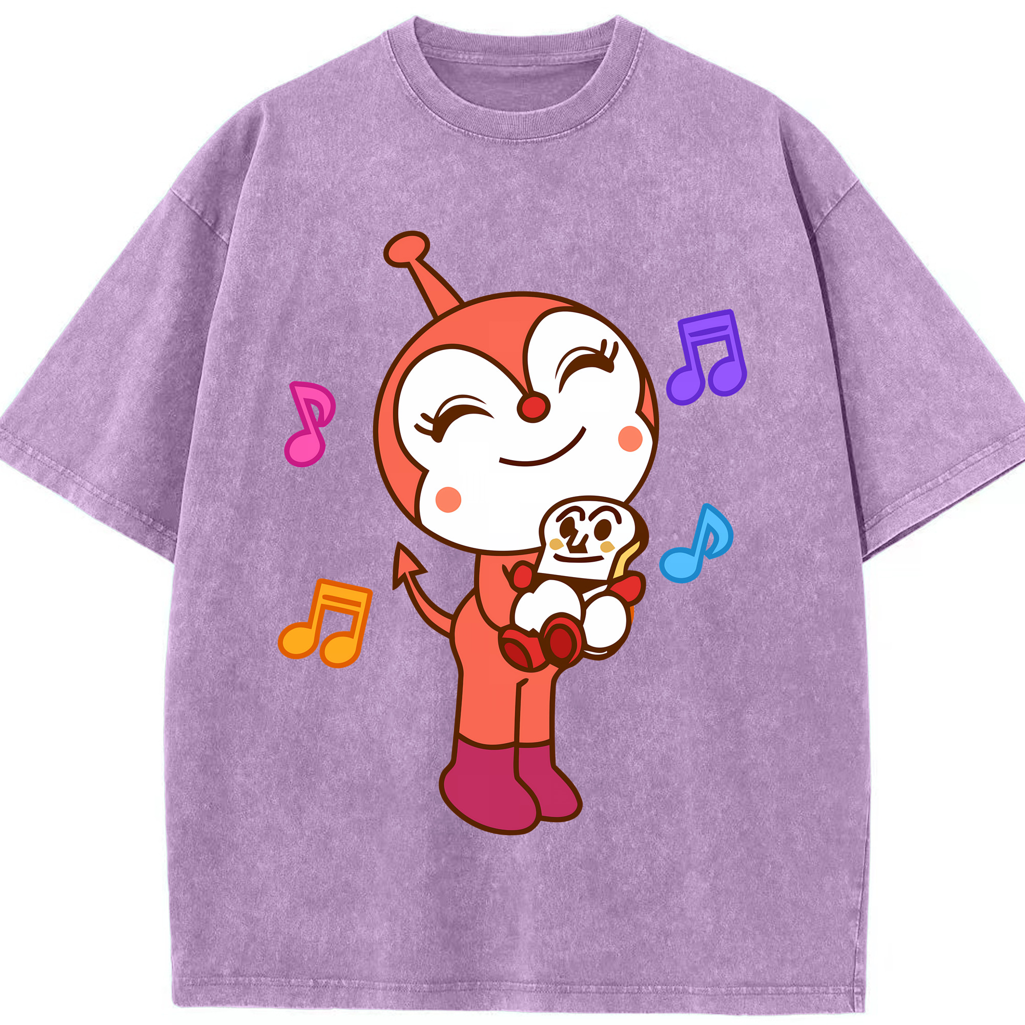 （画像用） アンパンマン Anpanman 綿100% ヴィンテージ風 半袖Tシャツ（フロントプリント）