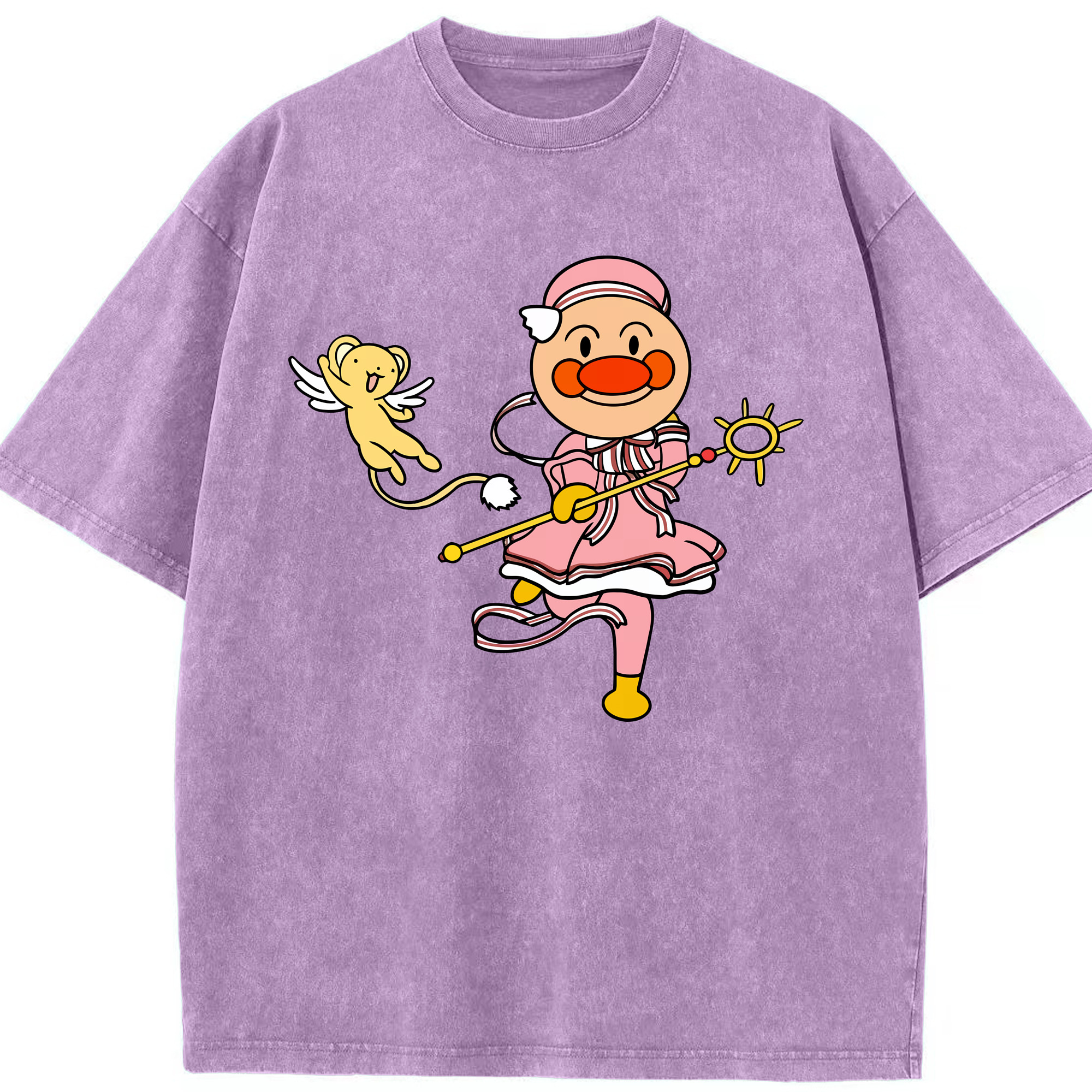 （画像用） アンパンマン Anpanman 綿100% ヴィンテージ風 半袖Tシャツ（フロントプリント）