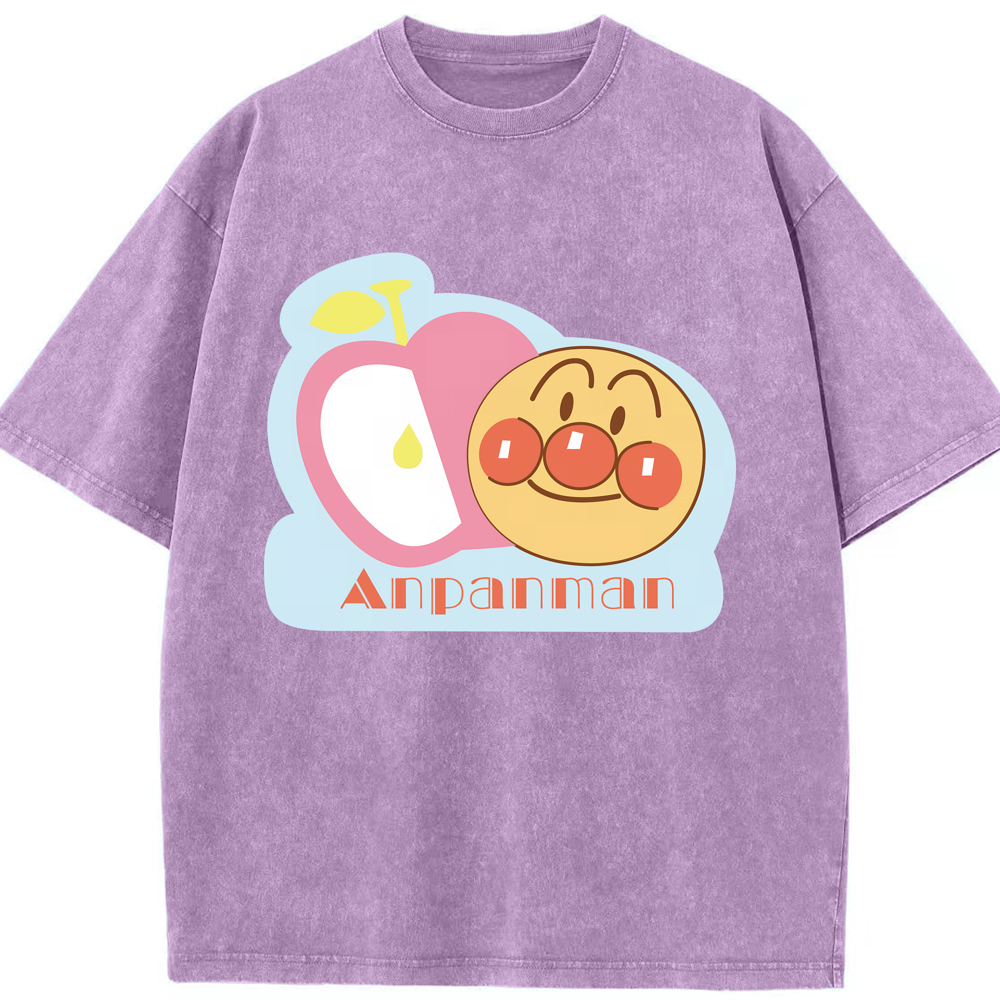 （画像用） アンパンマン Anpanman 綿100% ヴィンテージ風 半袖Tシャツ（フロントプリント）