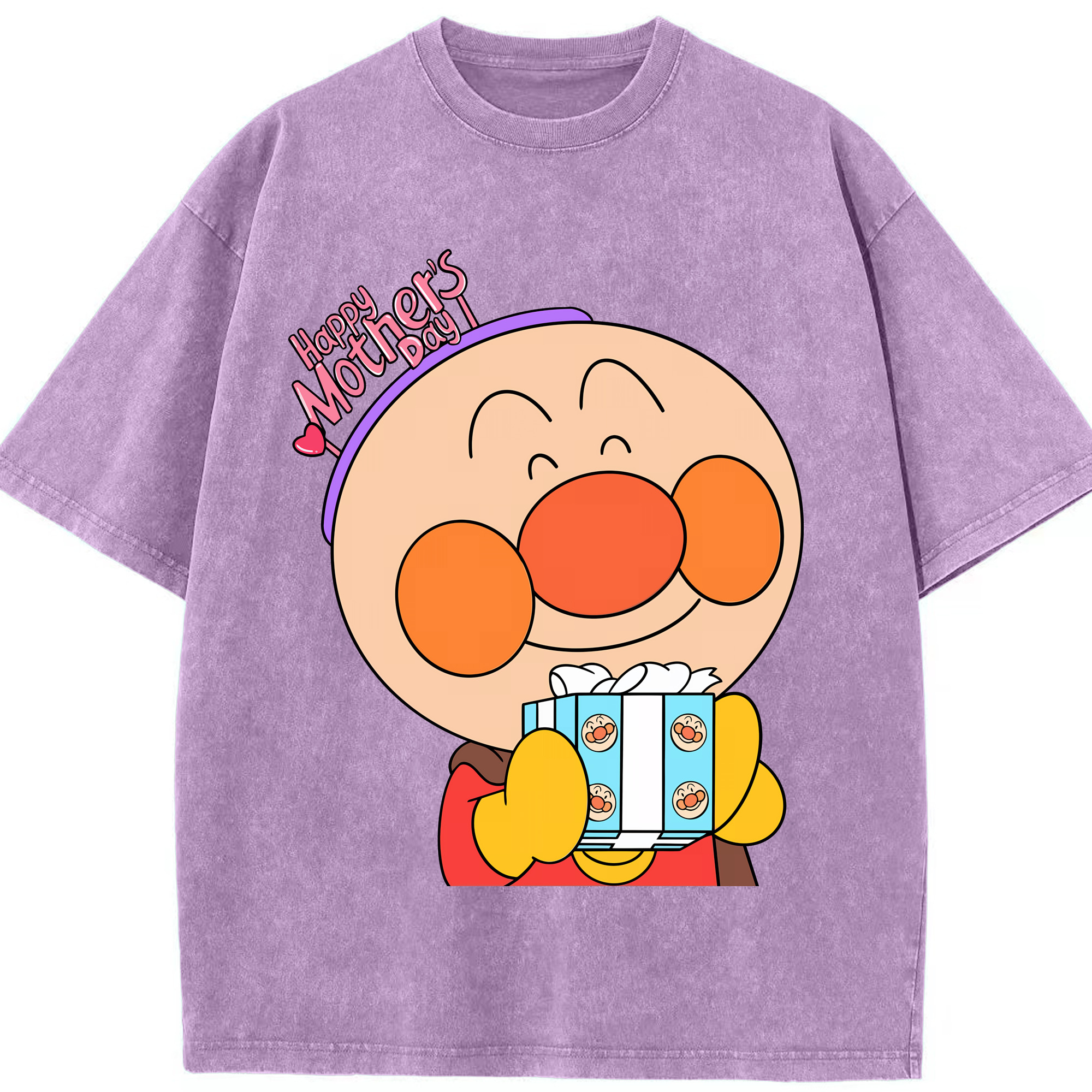 （画像用） アンパンマン Anpanman 綿100% ヴィンテージ風 半袖Tシャツ（フロントプリント）