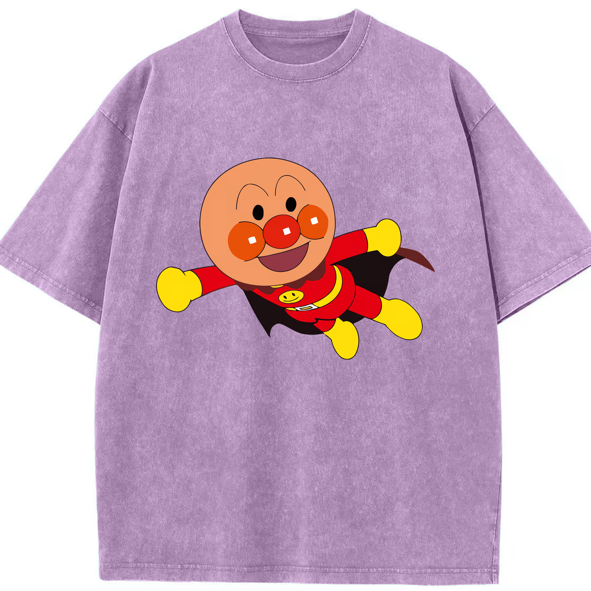 （画像用） アンパンマン Anpanman 綿100% ヴィンテージ風 半袖Tシャツ（フロントプリント）