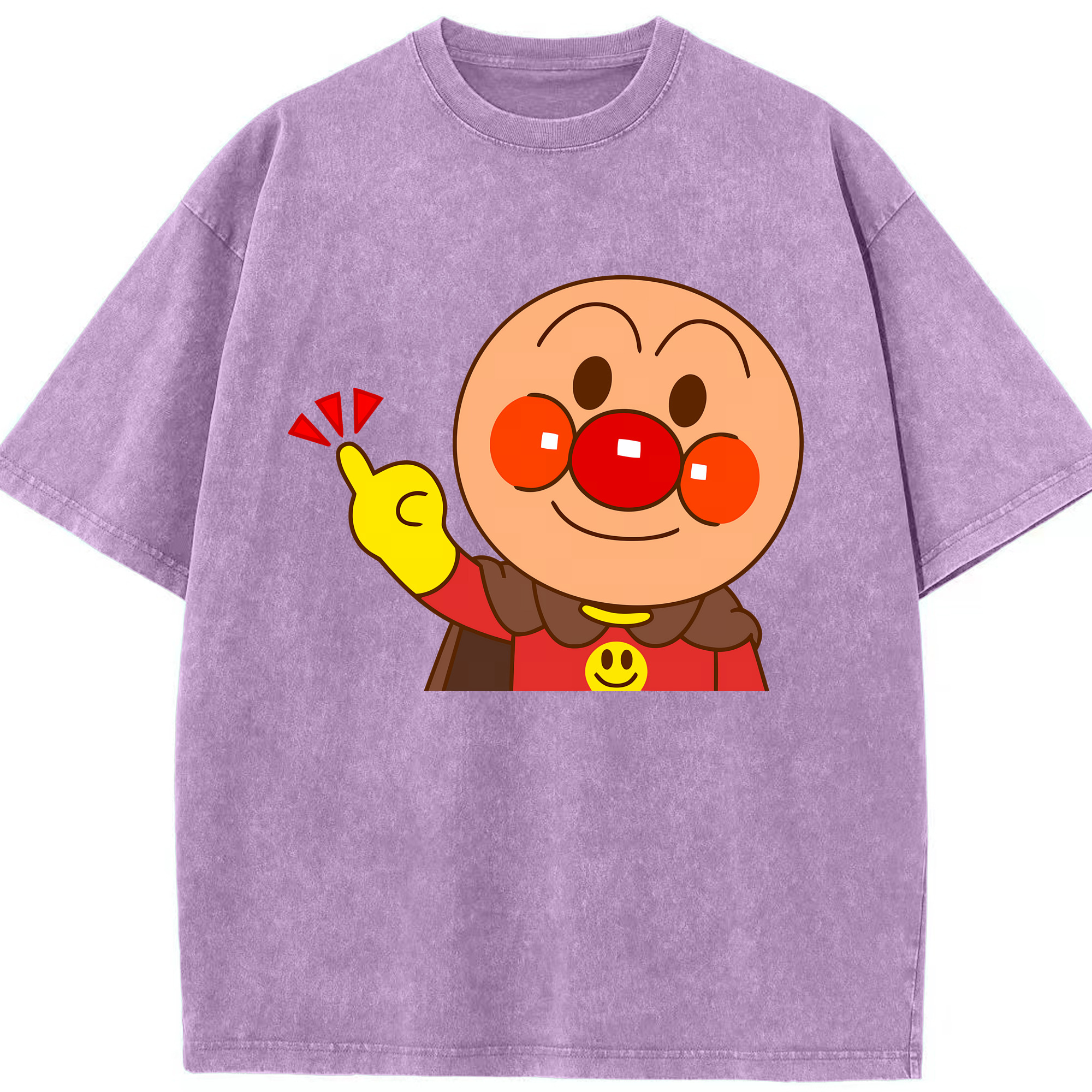 （画像用） アンパンマン Anpanman 綿100% ヴィンテージ風 半袖Tシャツ（フロントプリント）