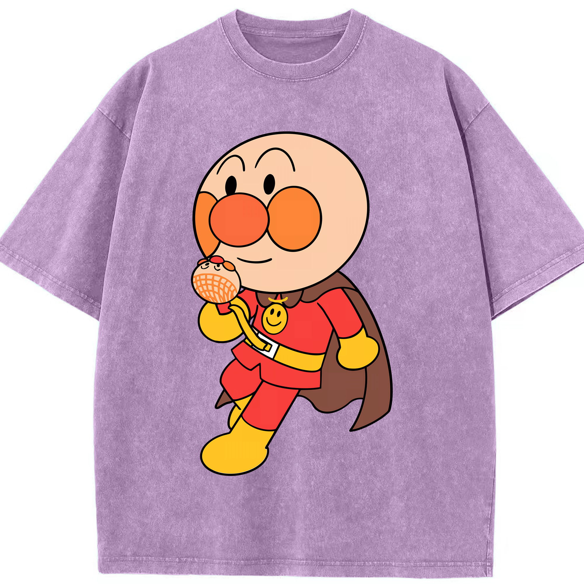 （画像用） アンパンマン Anpanman 綿100% ヴィンテージ風 半袖Tシャツ（フロントプリント）