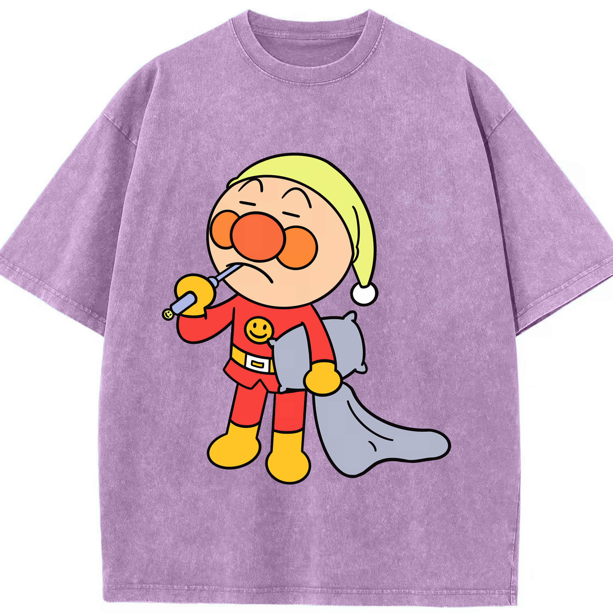 （画像用） アンパンマン Anpanman 綿100% ヴィンテージ風 半袖Tシャツ（フロントプリント）