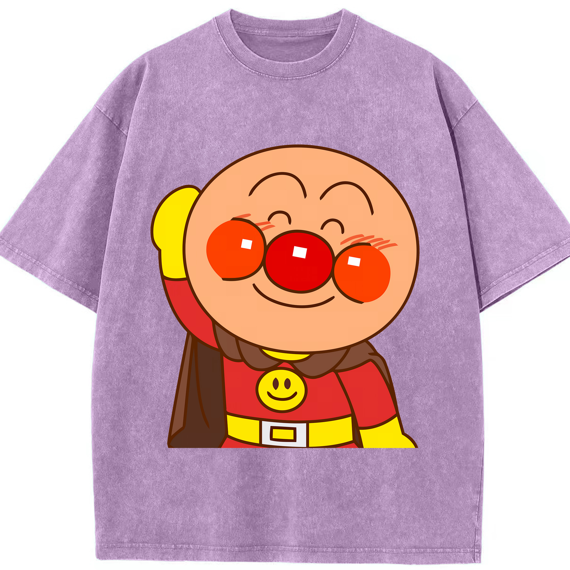 （画像用） アンパンマン Anpanman 綿100% ヴィンテージ風 半袖Tシャツ（フロントプリント）