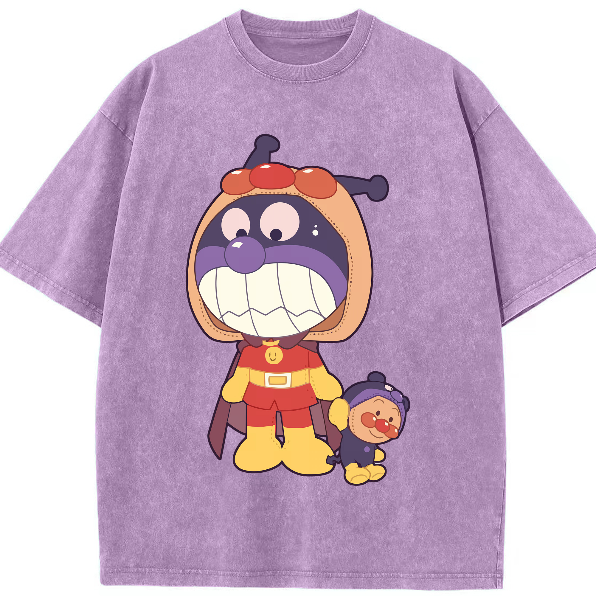 （画像用） アンパンマン Anpanman 綿100% ヴィンテージ風 半袖Tシャツ（フロントプリント）